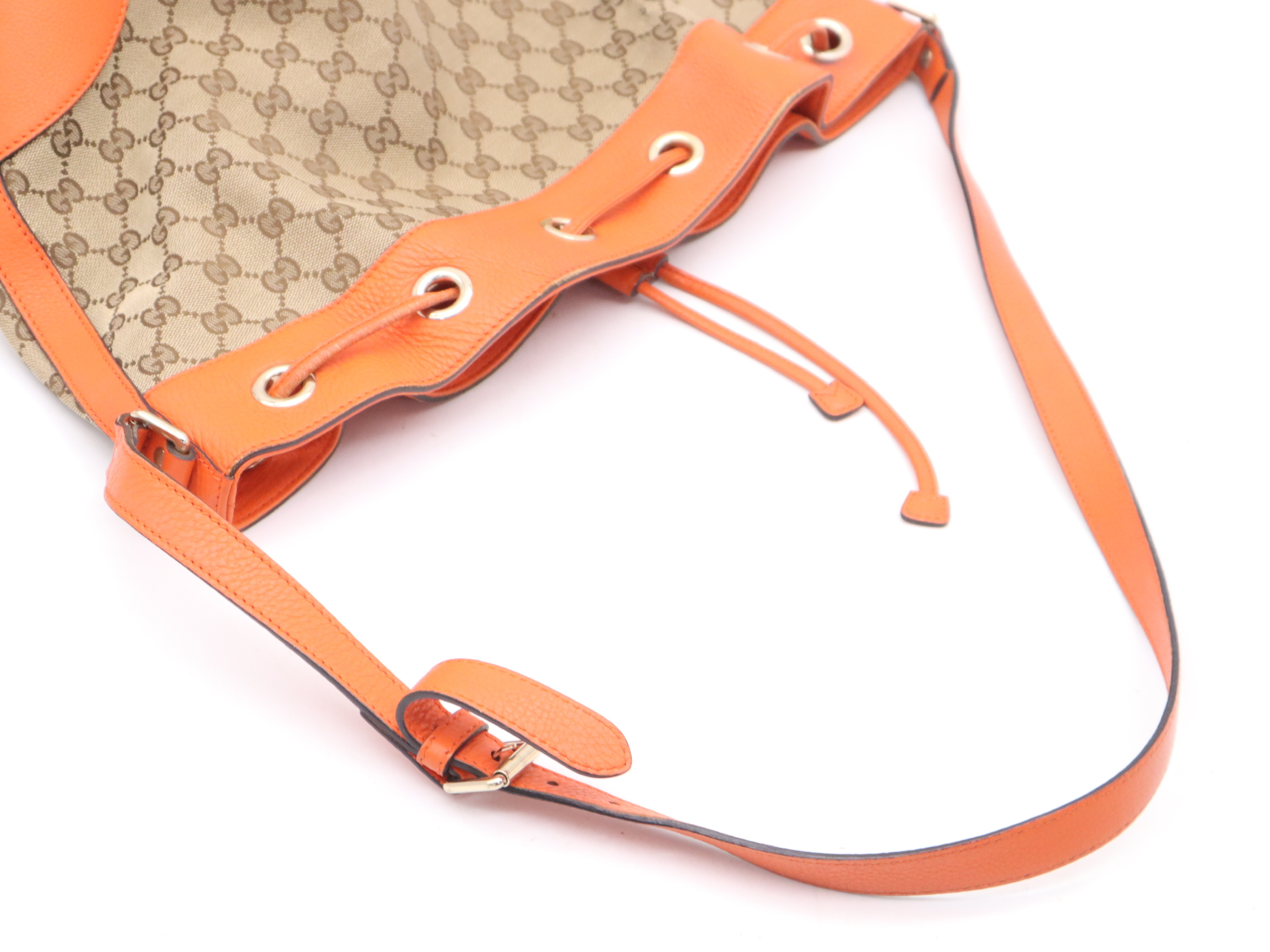 381597 GG Canvas x Leather Orange GD Hardware Shoulder Bag — view 6