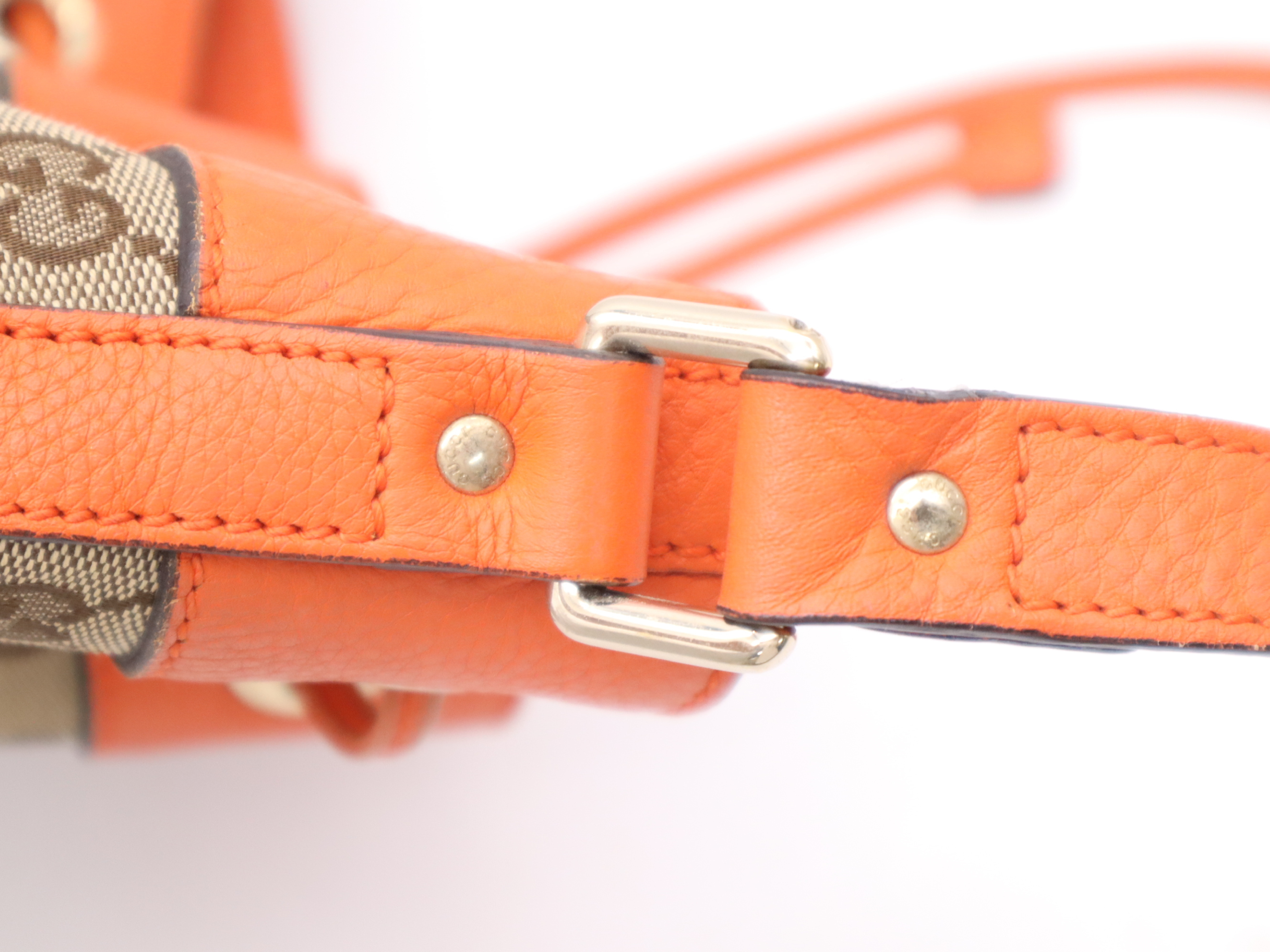 381597 GG Canvas x Leather Orange GD Hardware Shoulder Bag — view 7