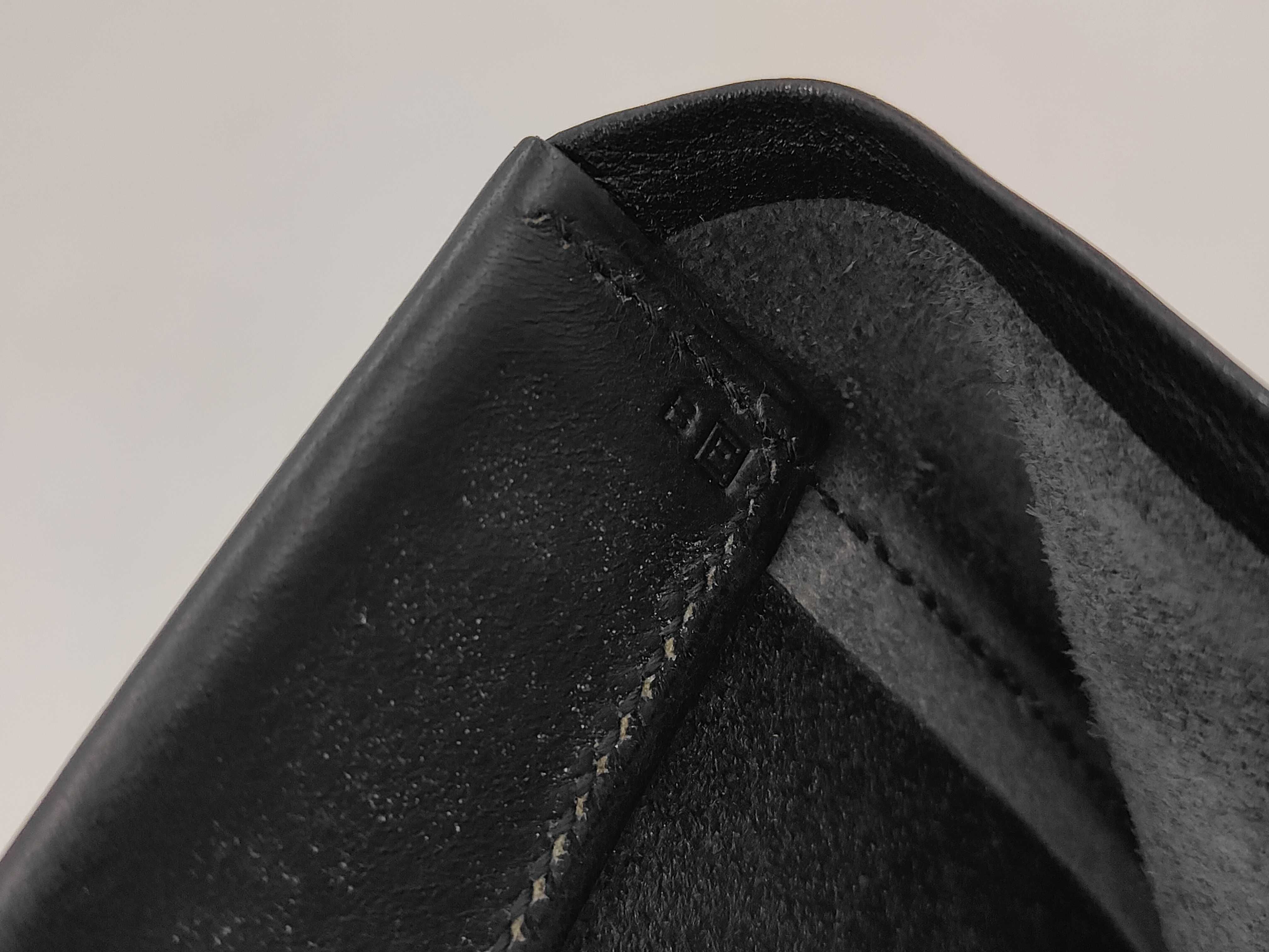 Sacoche Pourcelle Box Calf Black SS E Stamp Shoulder Bag — view 11