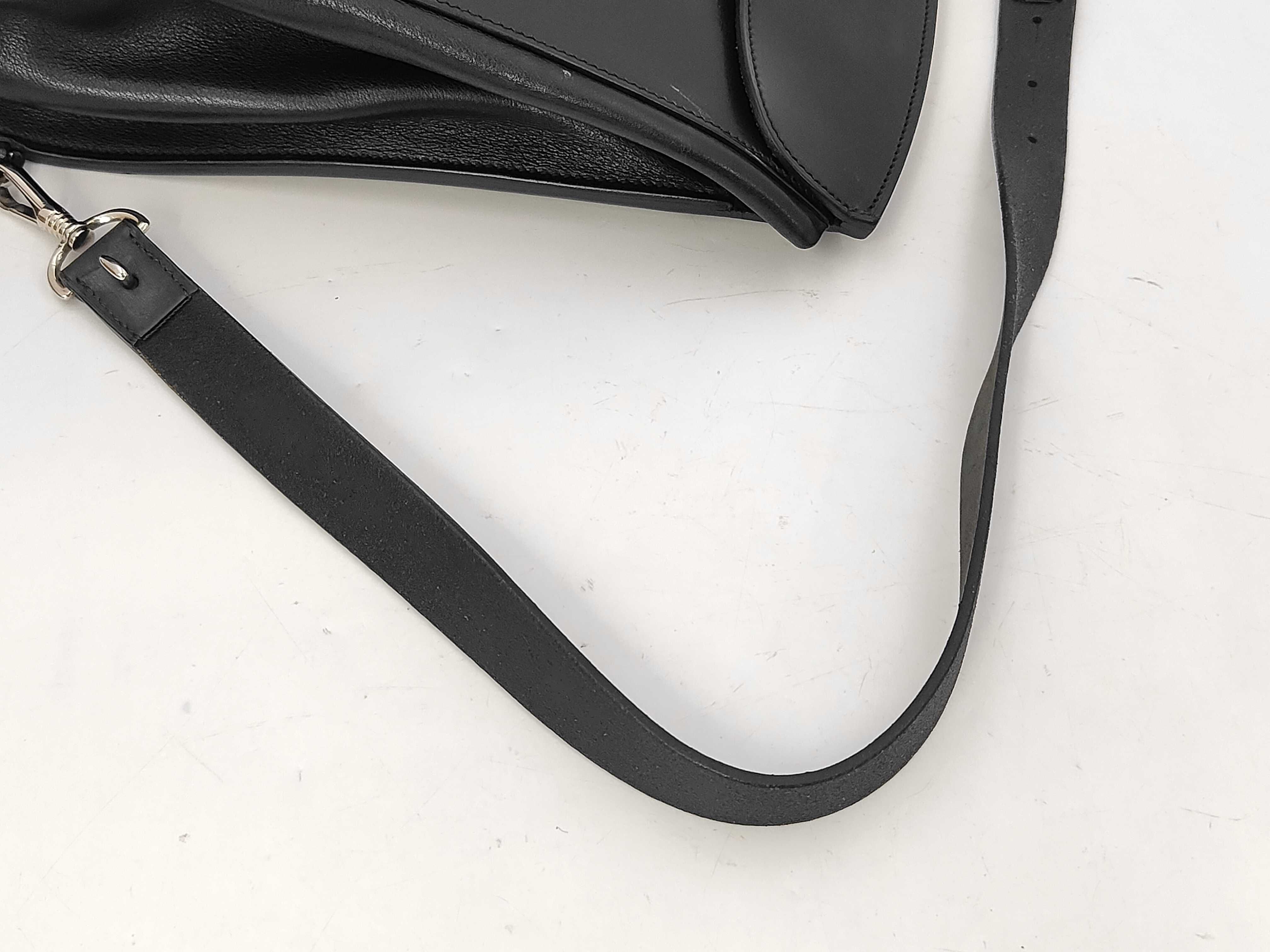Sacoche Pourcelle Box Calf Black SS E Stamp Shoulder Bag — view 5