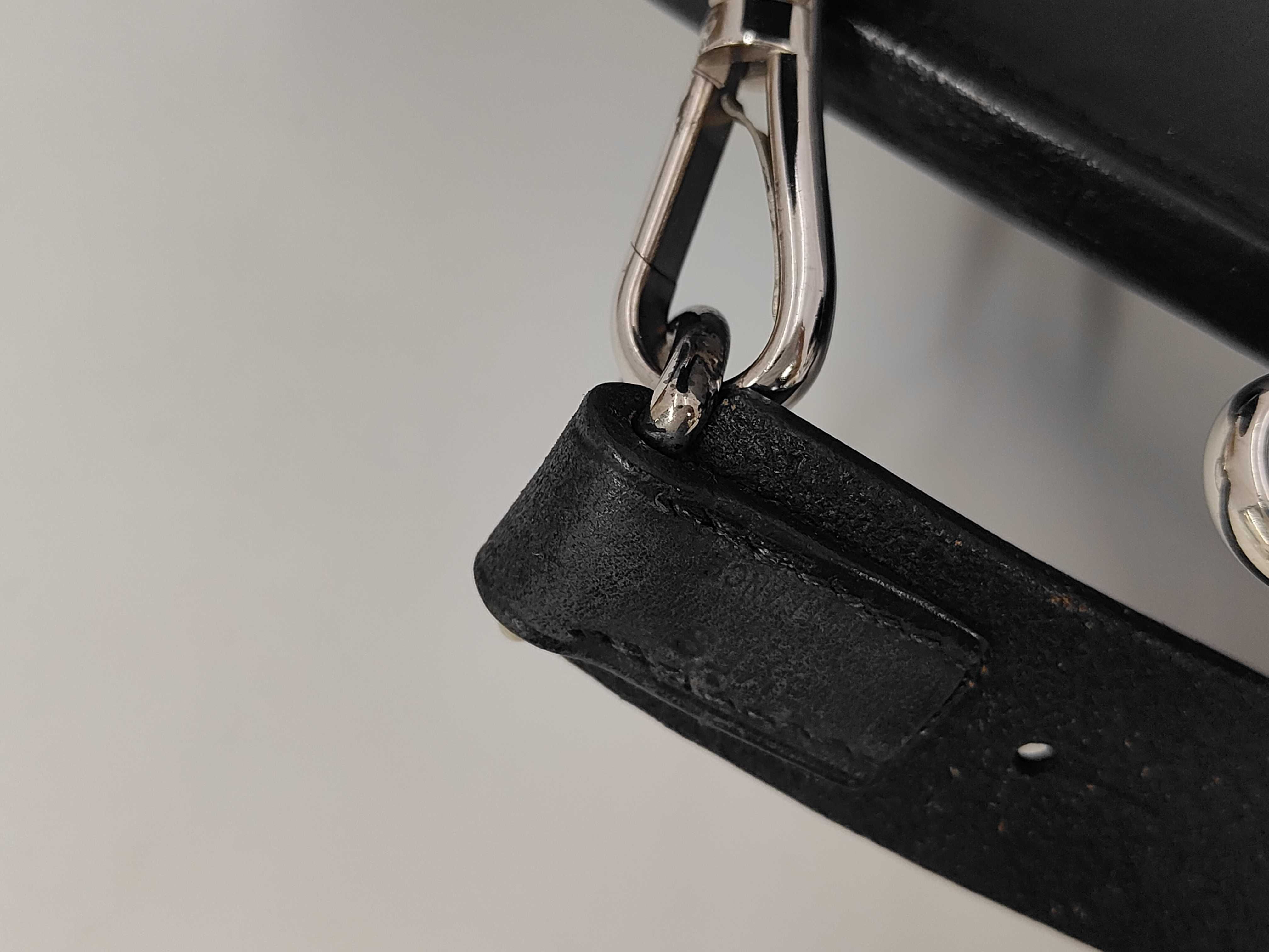 Sacoche Pourcelle Box Calf Black SS E Stamp Shoulder Bag — view 7