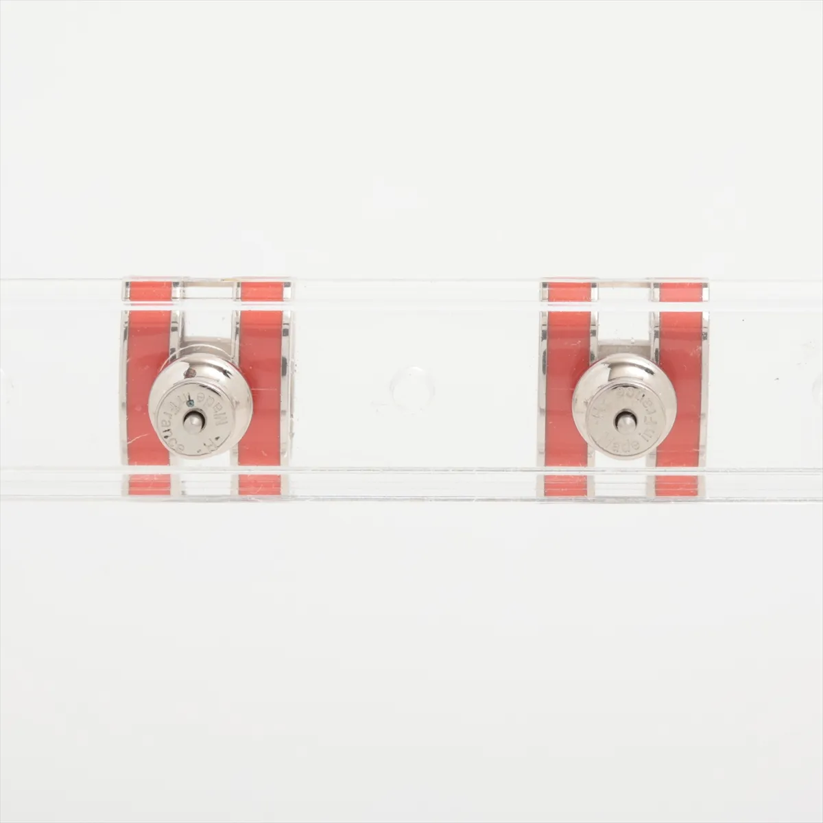 Pop H ST0139 Earrings (for both ears) GP Silver x Orange — view 3