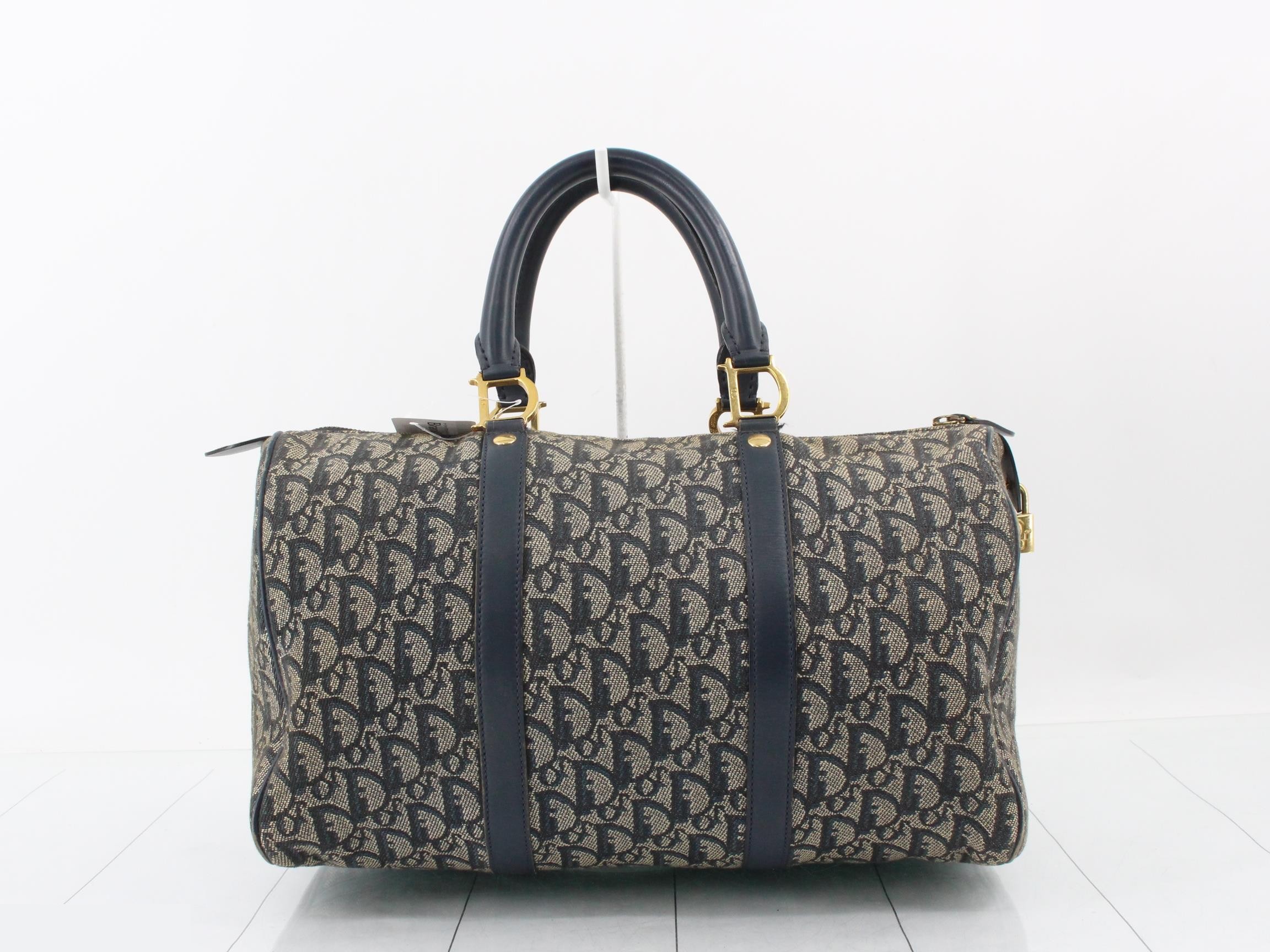 Trotter Boston Bag, Navy — view 2