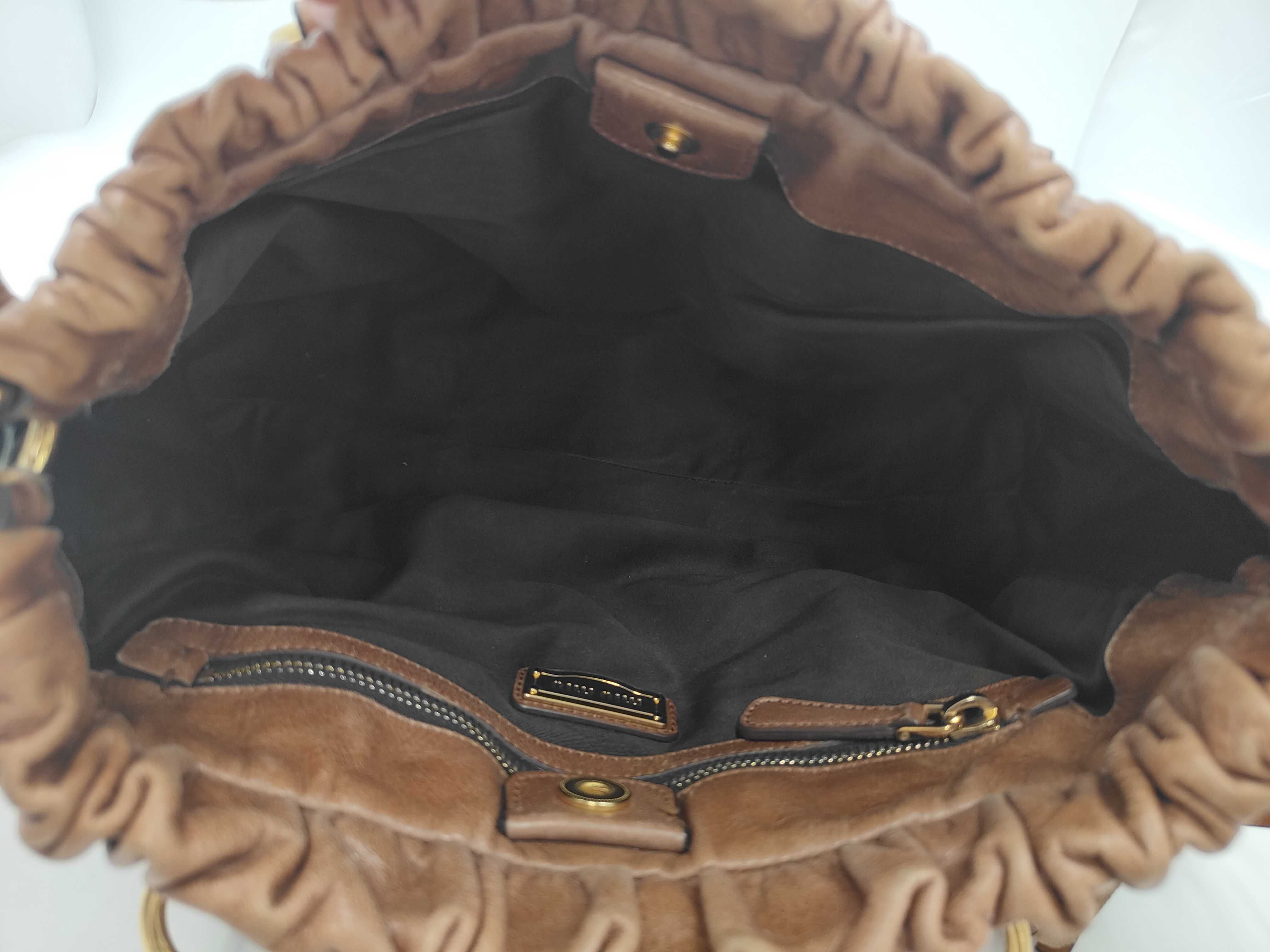 Vitello Luxe Brown 2-Way Handbag with Shoulder Strap (Shoulder Bag/Handbag) — view 11