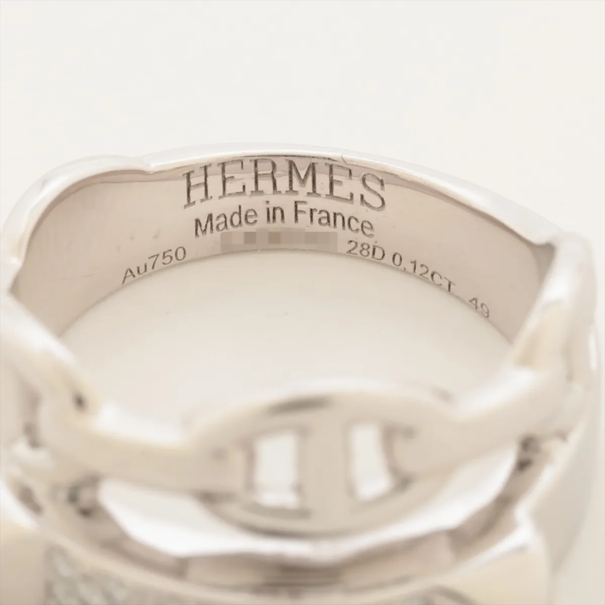 Aluminum Diamond Ring 750(WG) 7.7g D0.12 49 13G0710 — view 3