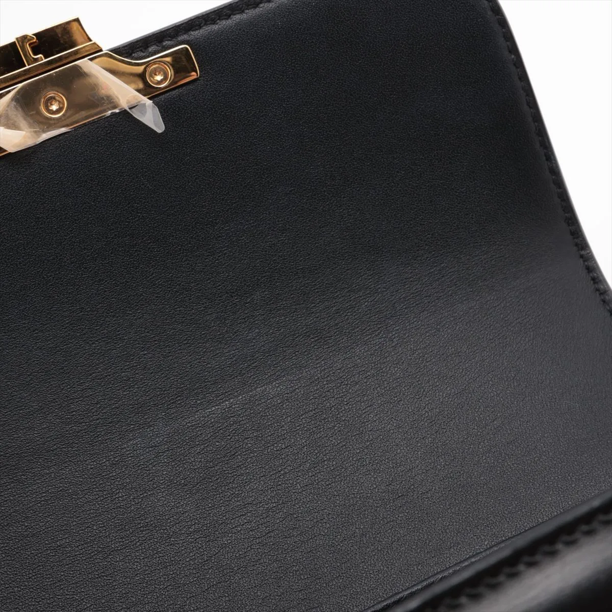 Triomphe Teen Leather Shoulder Bag Black — view 12
