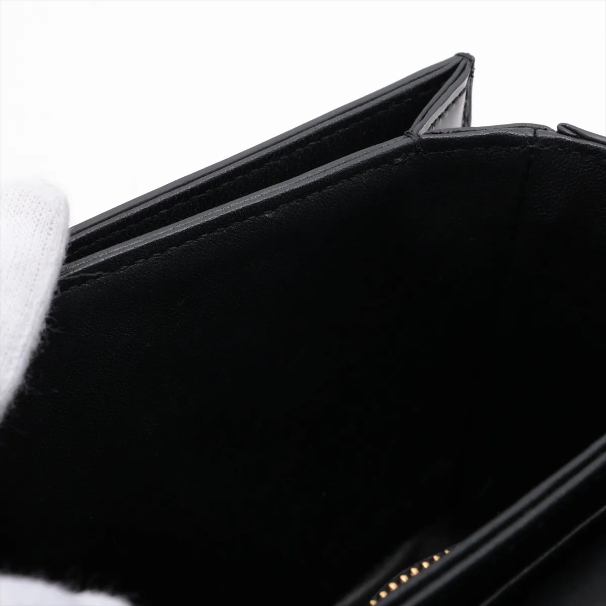 Triomphe Teen Leather Shoulder Bag Black — view 10