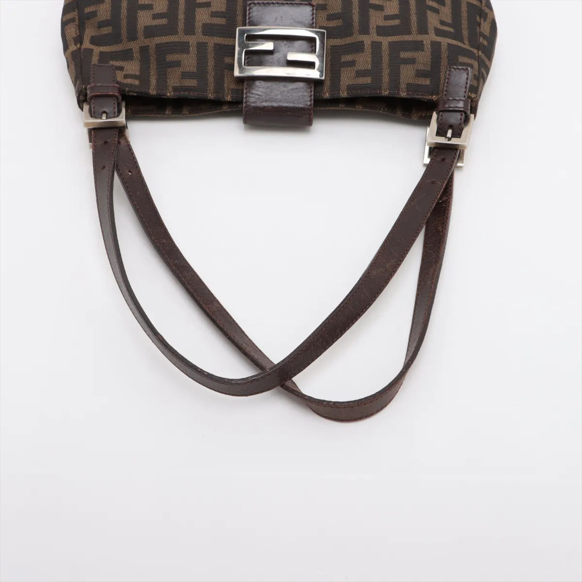 Zucca Canvas x Leather Shoulder Bag Brown 26583 — view 5