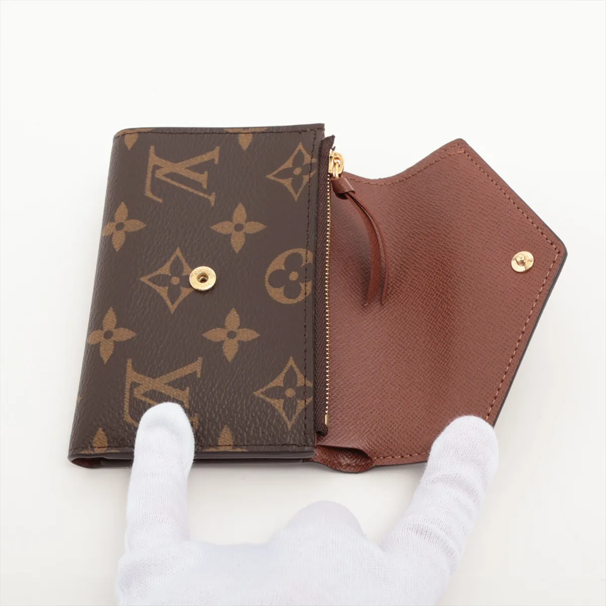 Monogram Portefeuille Victorine M62472 Brown Compact Wallet RFID Reactive — view 3