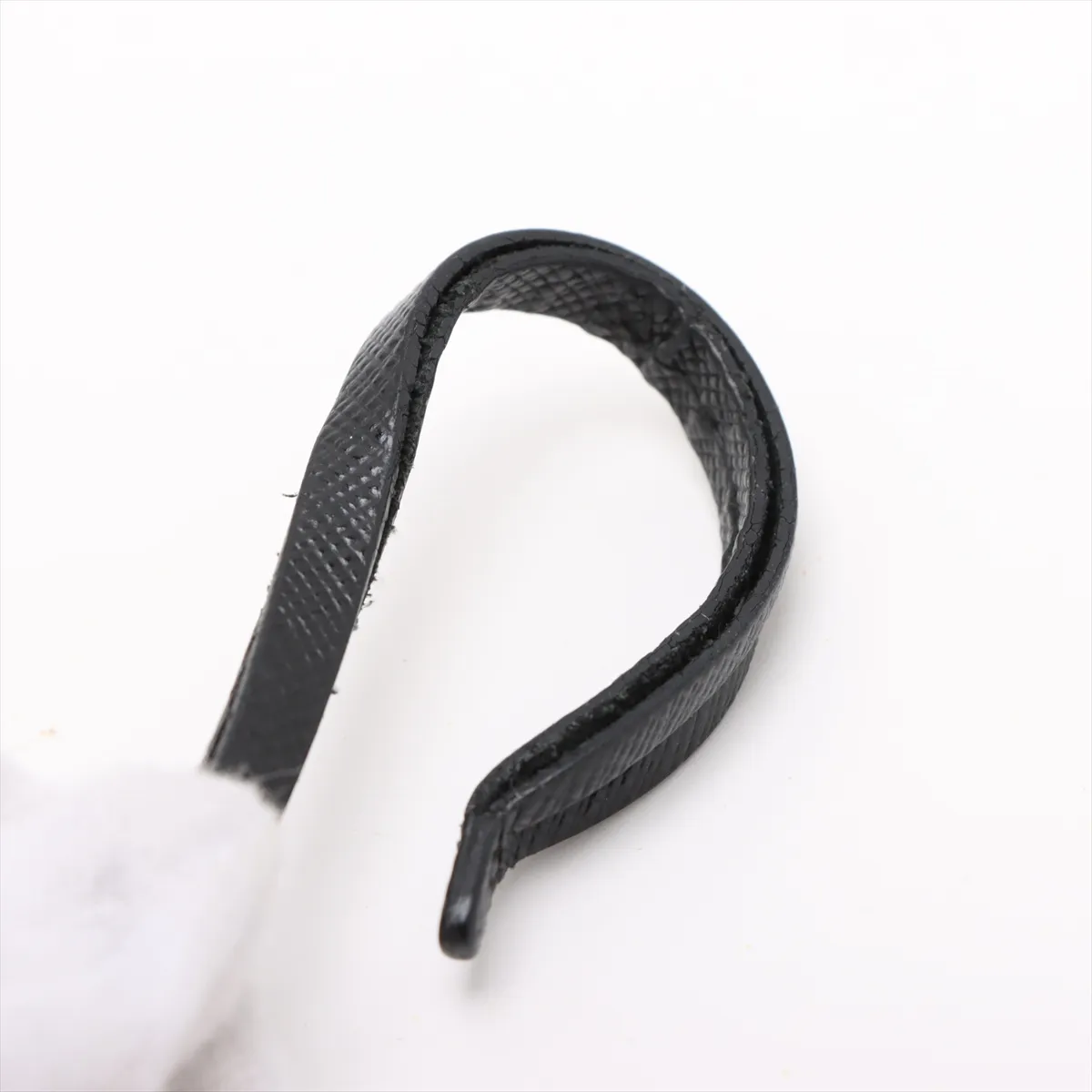 Tessuto Nylon x Leather Shoulder Bag Black Crochette Strap Rip — view 13