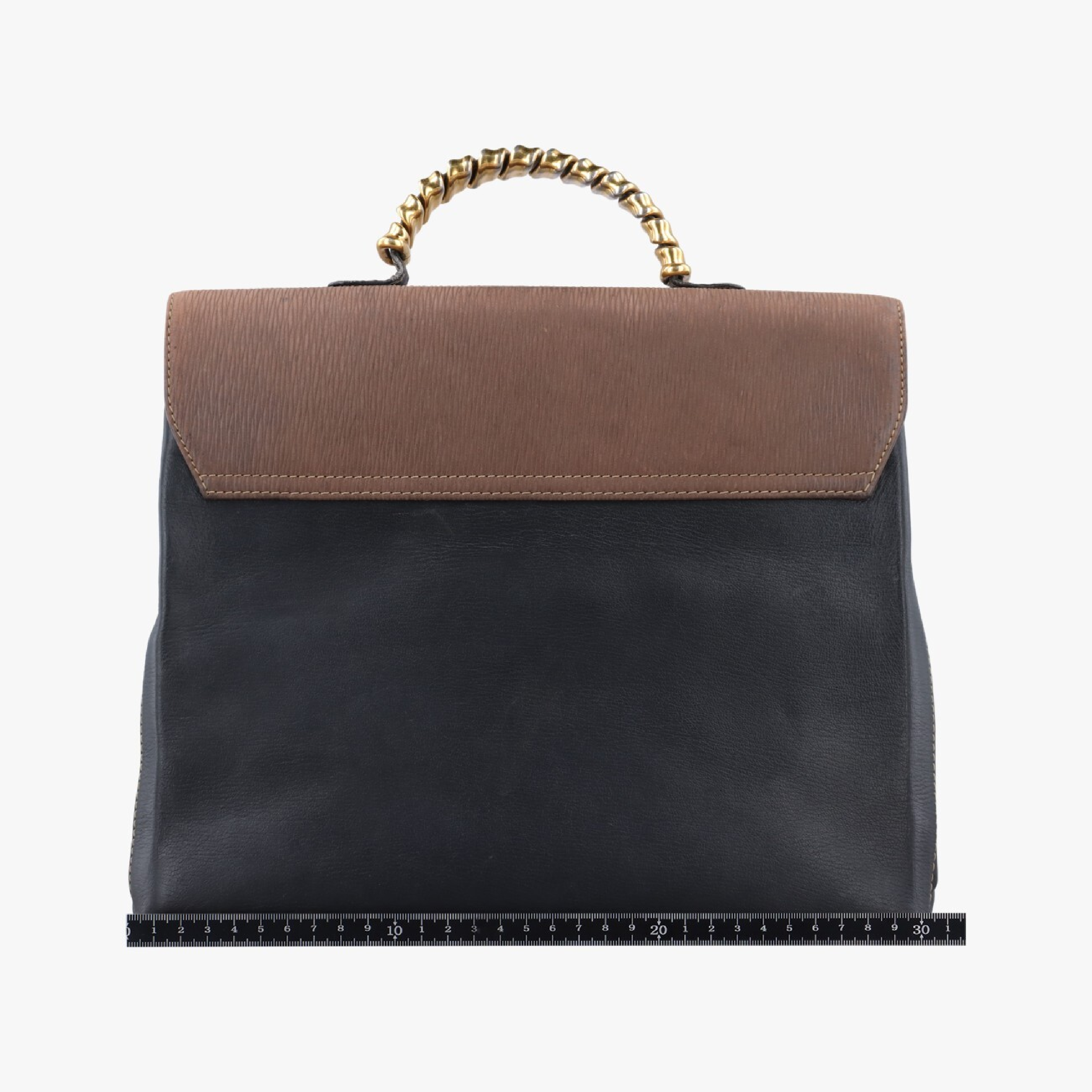 Velázquez Brown x Black Leather Handbag — view 2