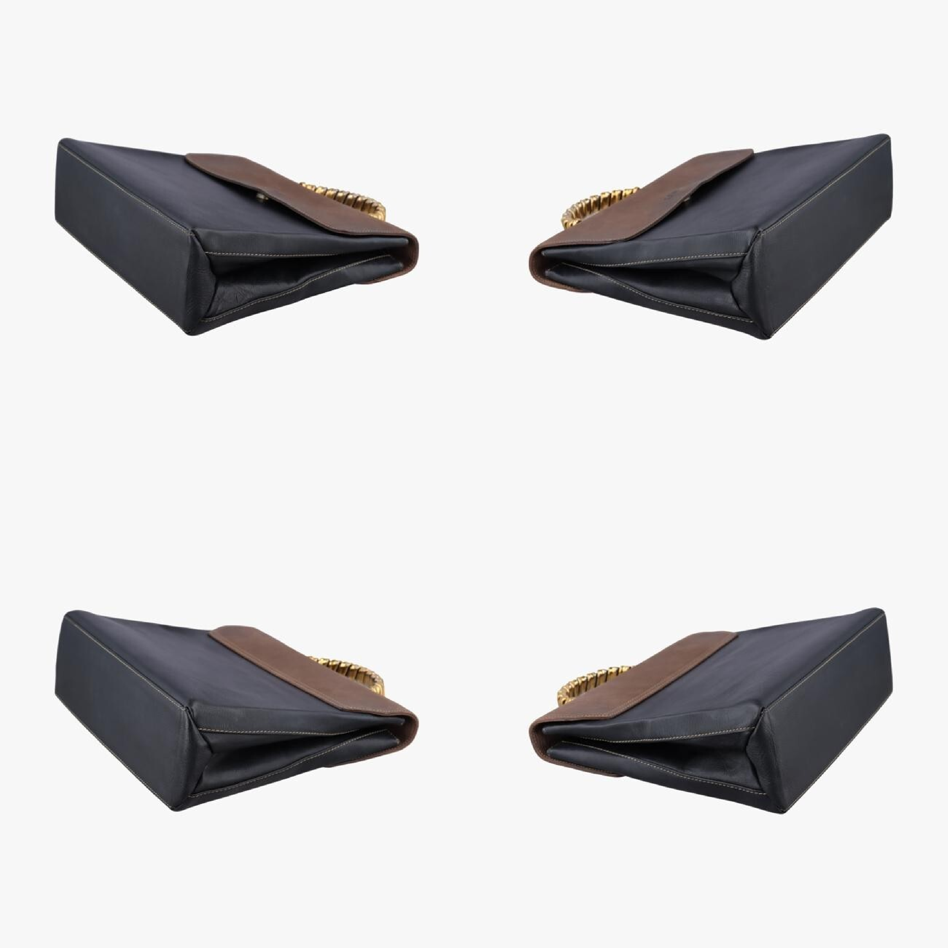 Velázquez Brown x Black Leather Handbag — view 4