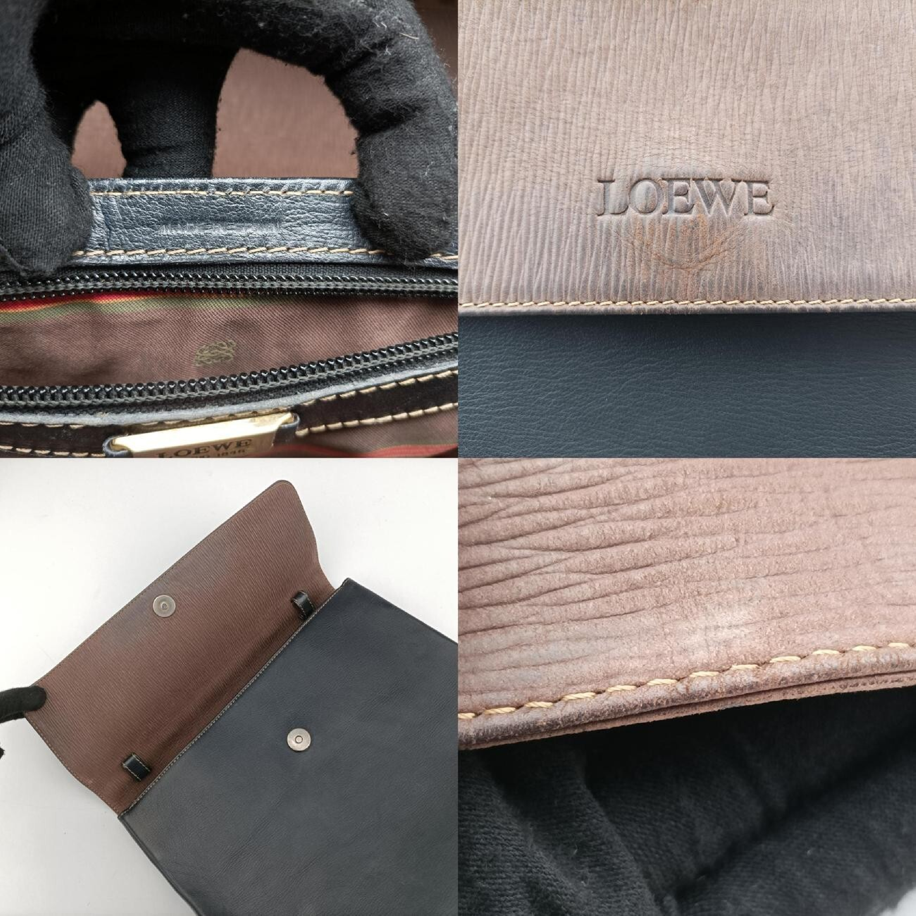 Velázquez Brown x Black Leather Handbag — view 8