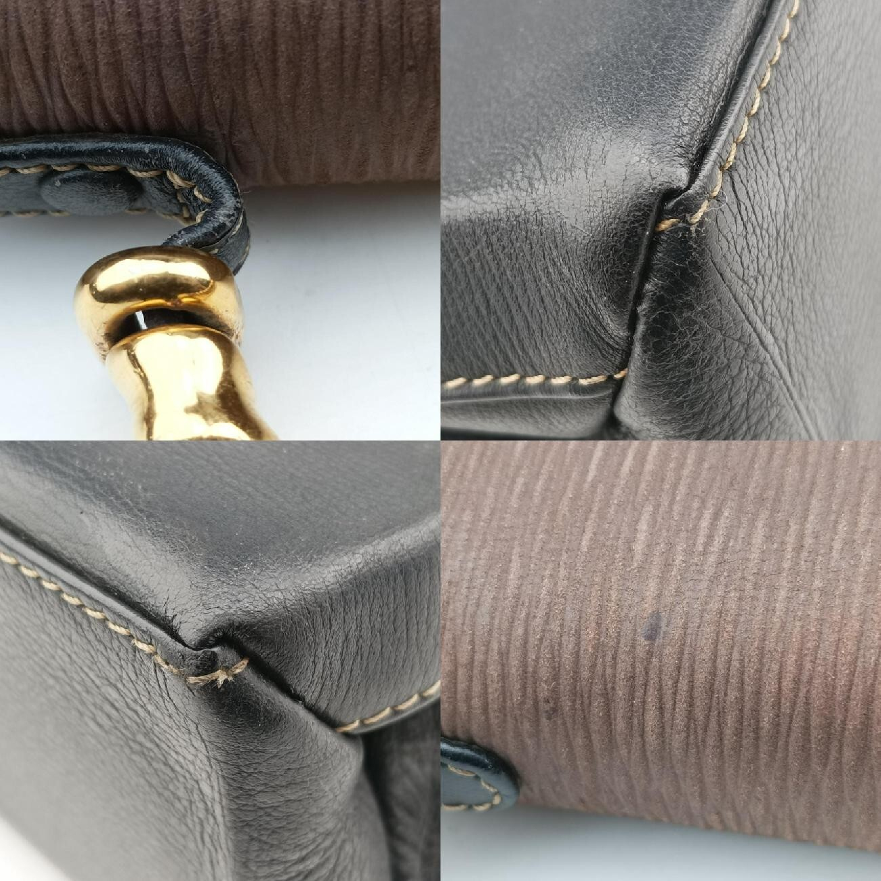 Velázquez Brown x Black Leather Handbag — view 10