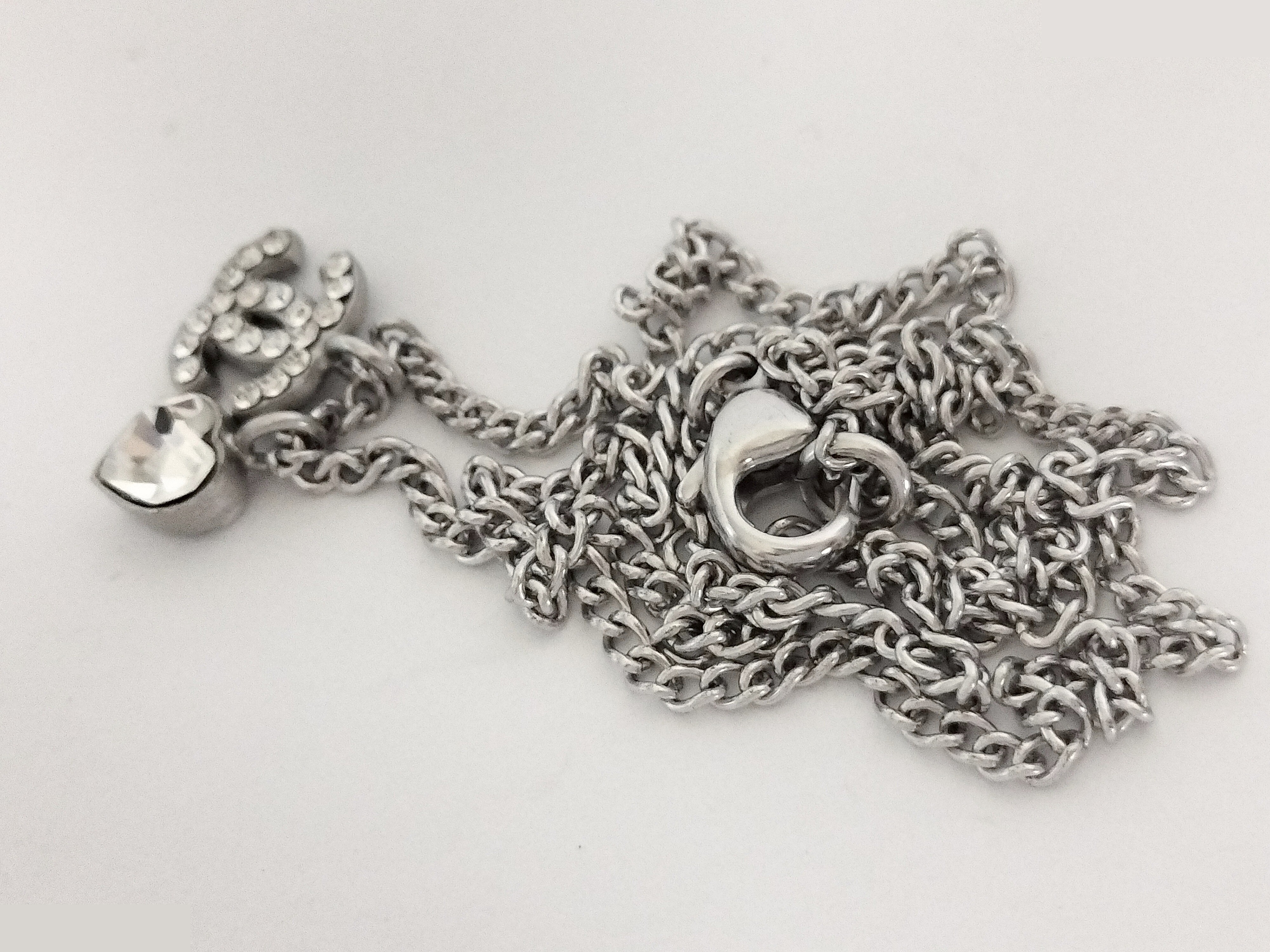 Coco Rhinestone Silver Necklace, Chain approx. 42cm — view 5