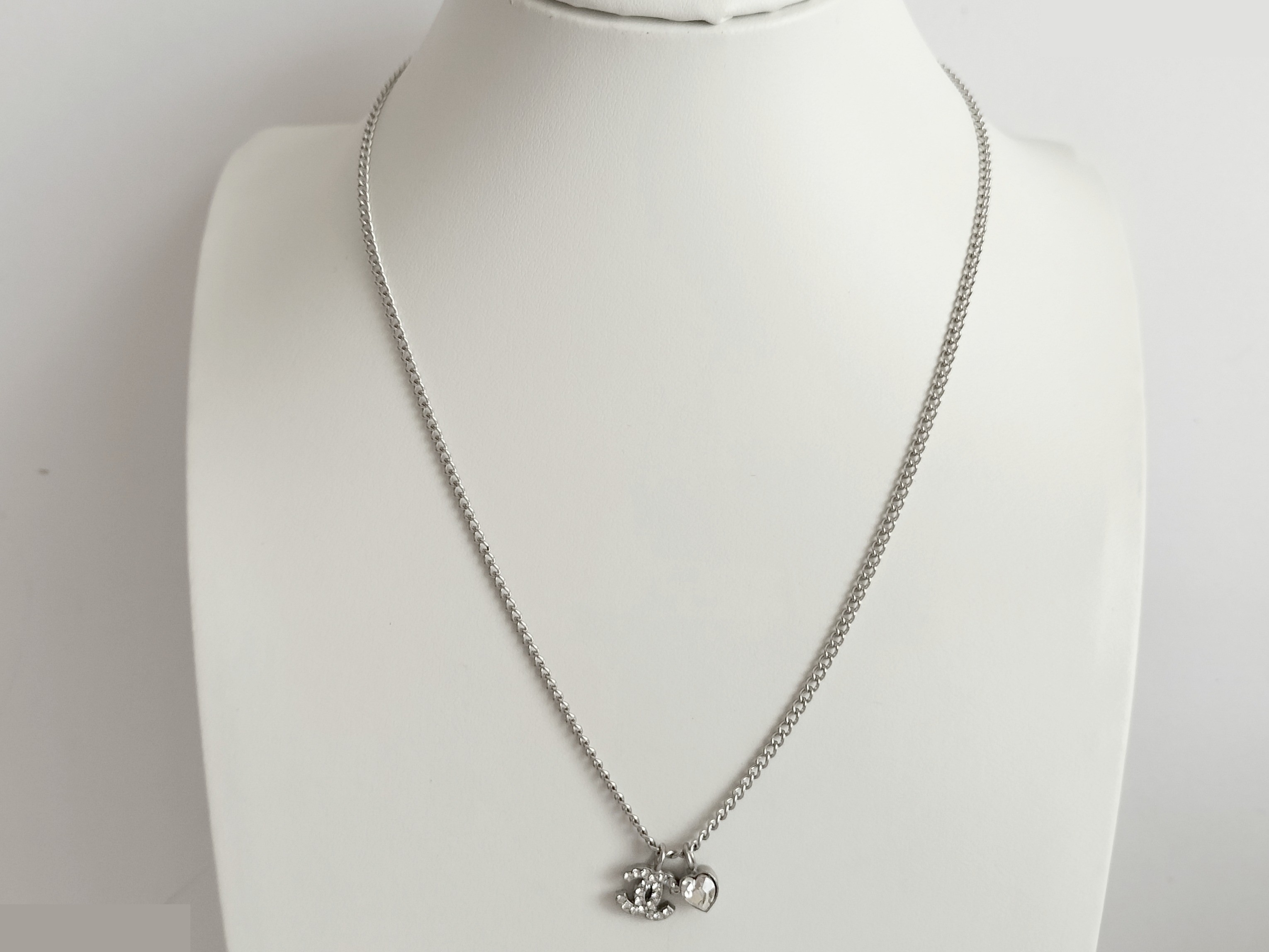 Coco Rhinestone Silver Necklace, Chain approx. 42cm — view 6