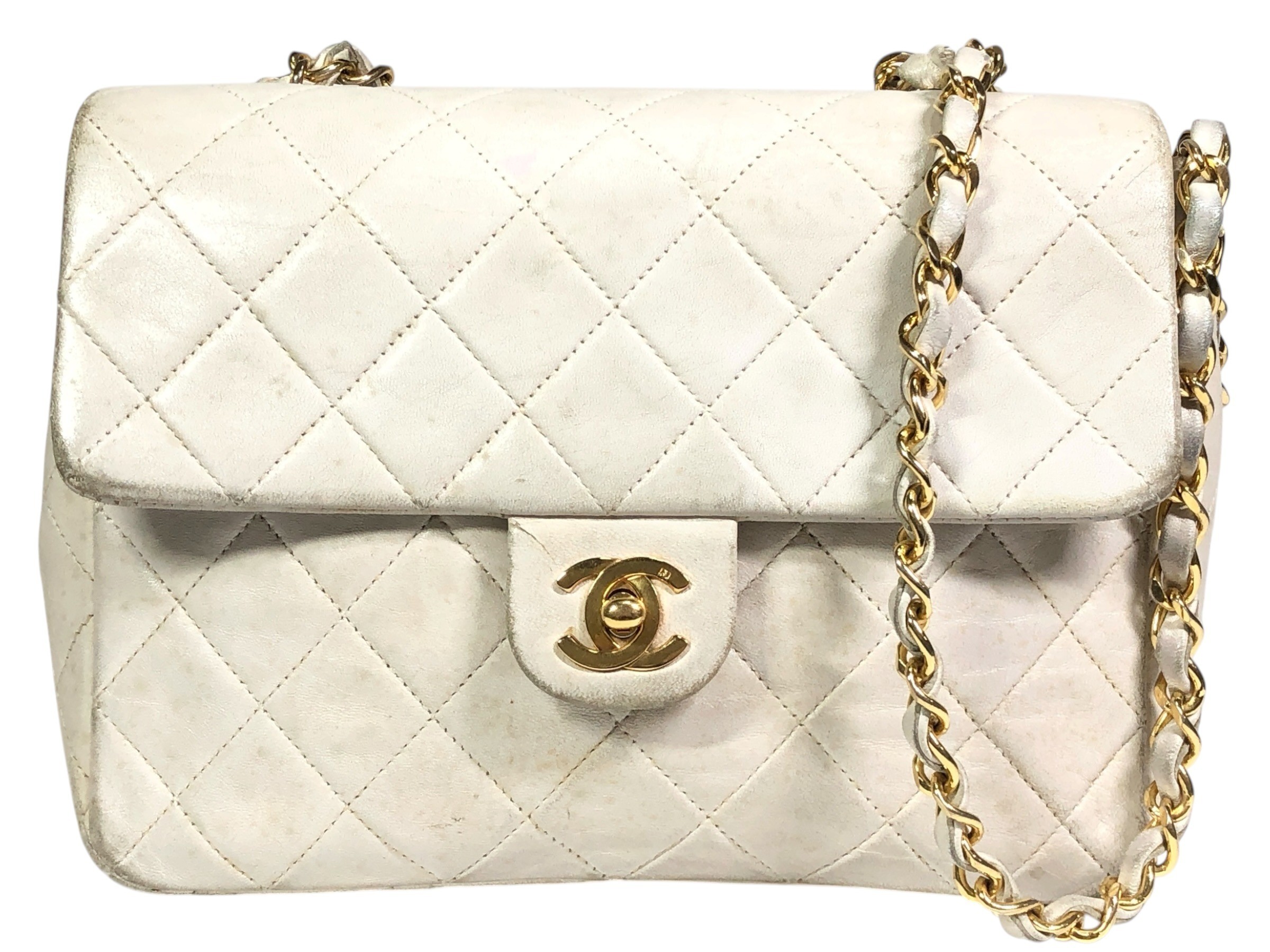 full flap matelassé chain shoulder bag