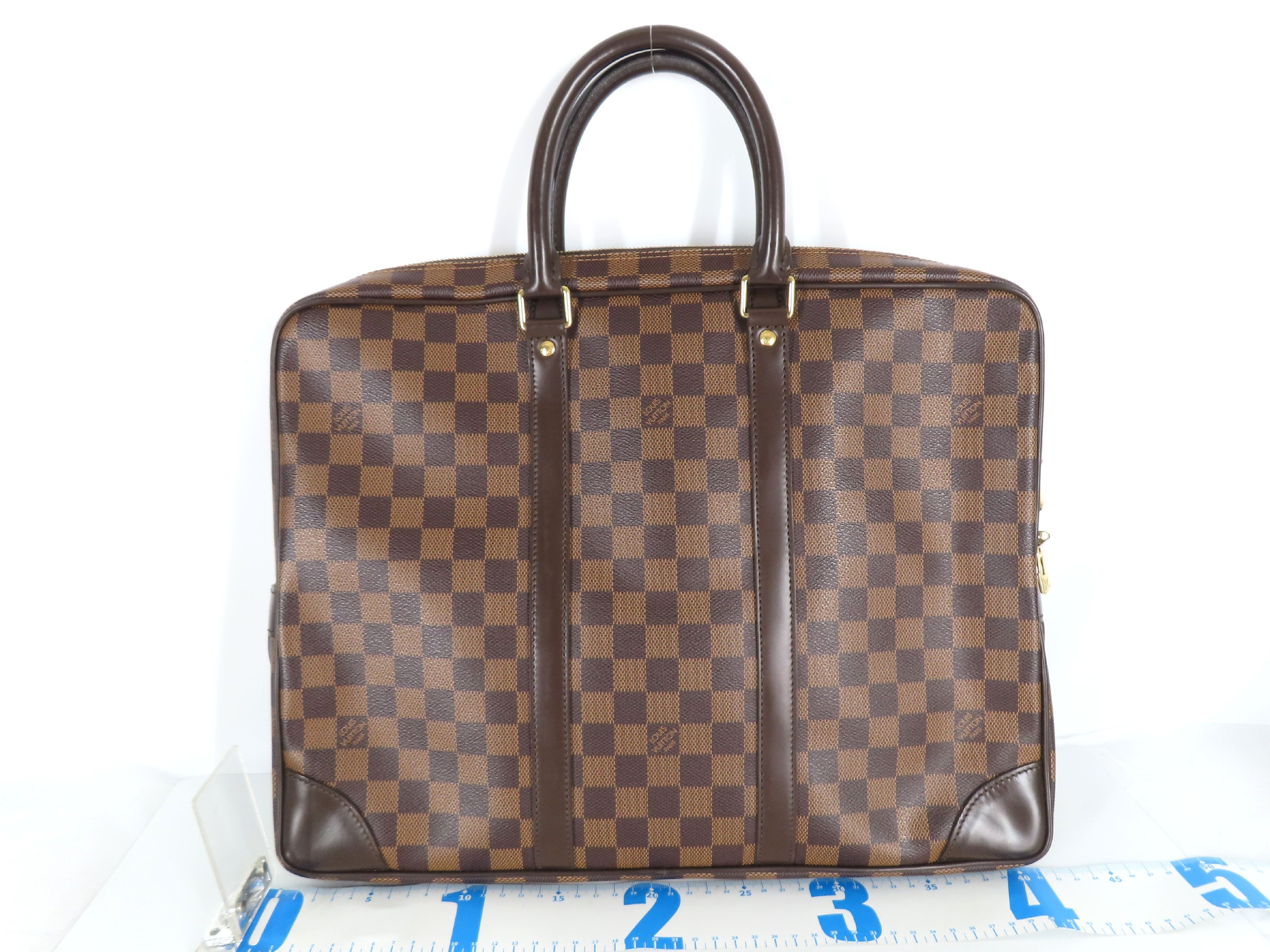 Damier ID- Damier Porte Document Voyages Canvas N41124 RI0110 Brown #RI0 Business Bag — view 2