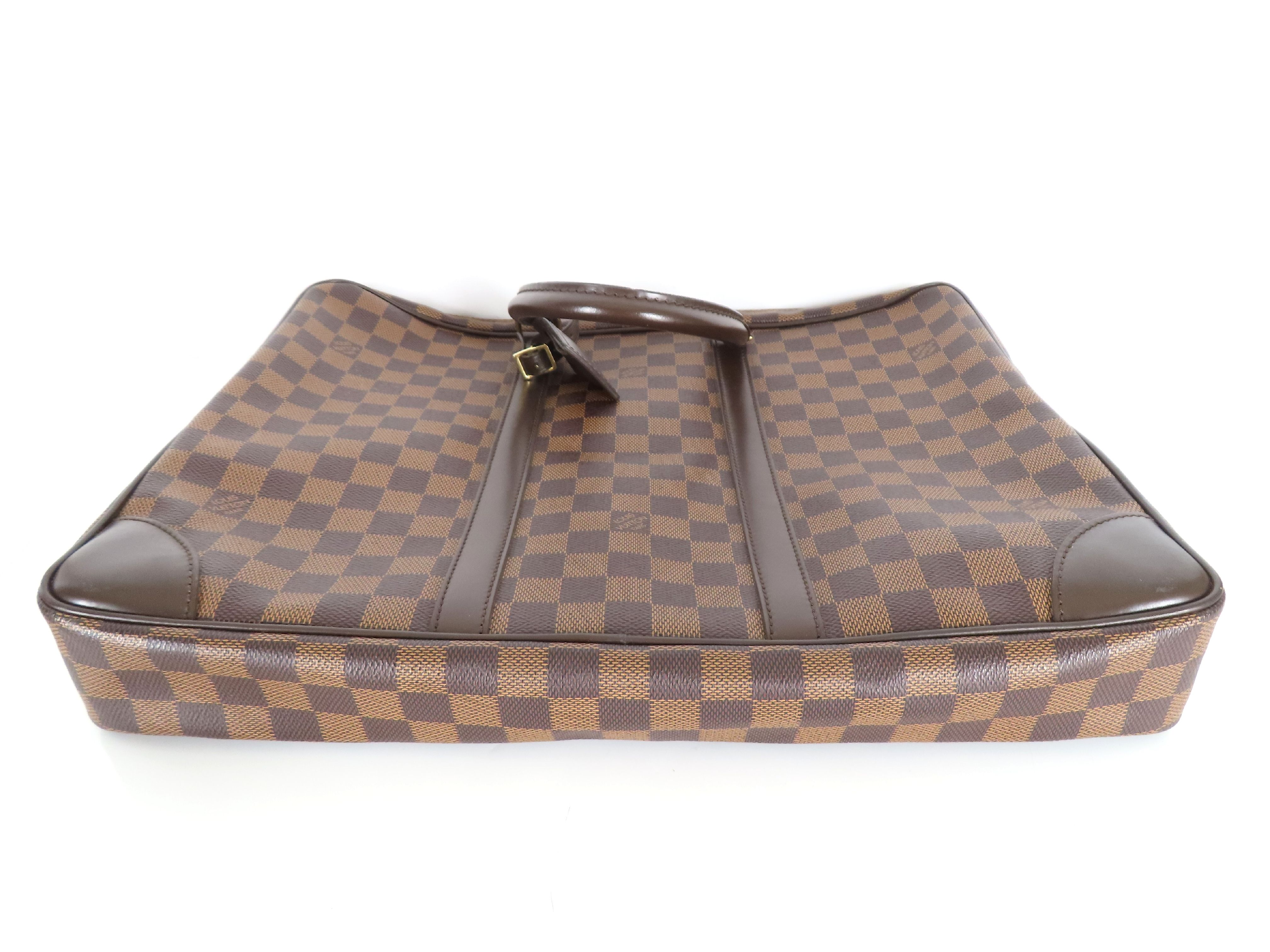Damier ID- Damier Porte Document Voyages Canvas N41124 RI0110 Brown #RI0 Business Bag — view 7