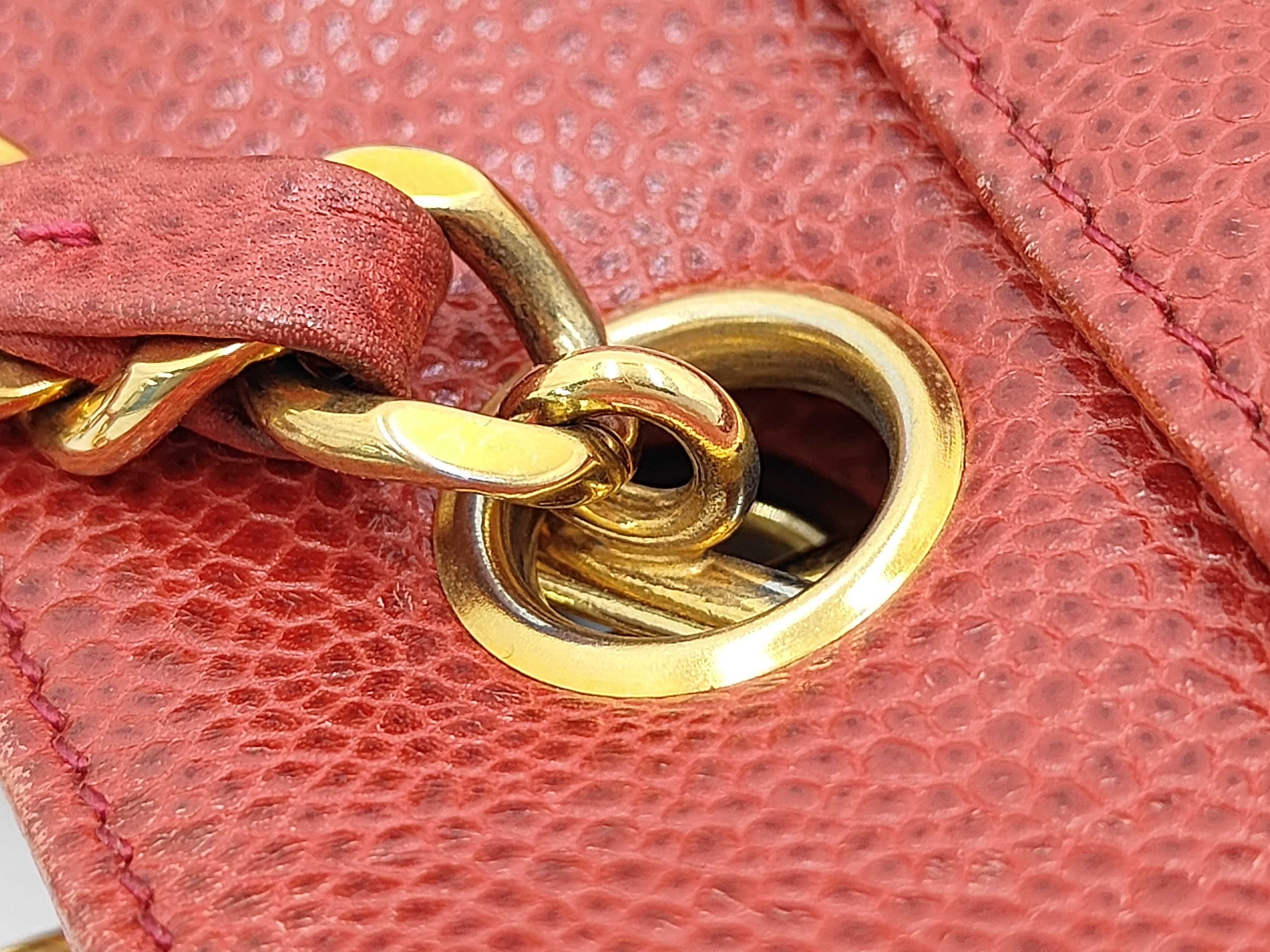 Coco Mark Caviar Skin Chain Tote Bag — view 6