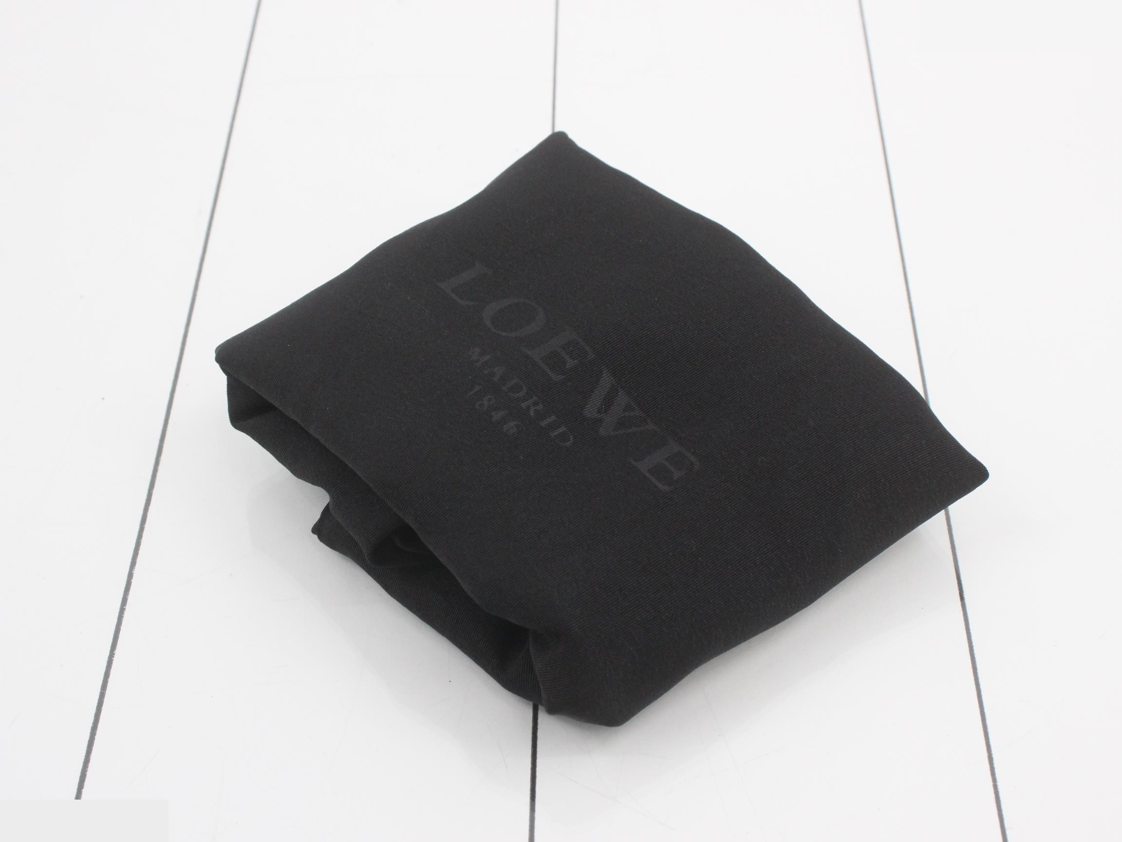Anagram Shoulder Bag, Leather, Black — view 7