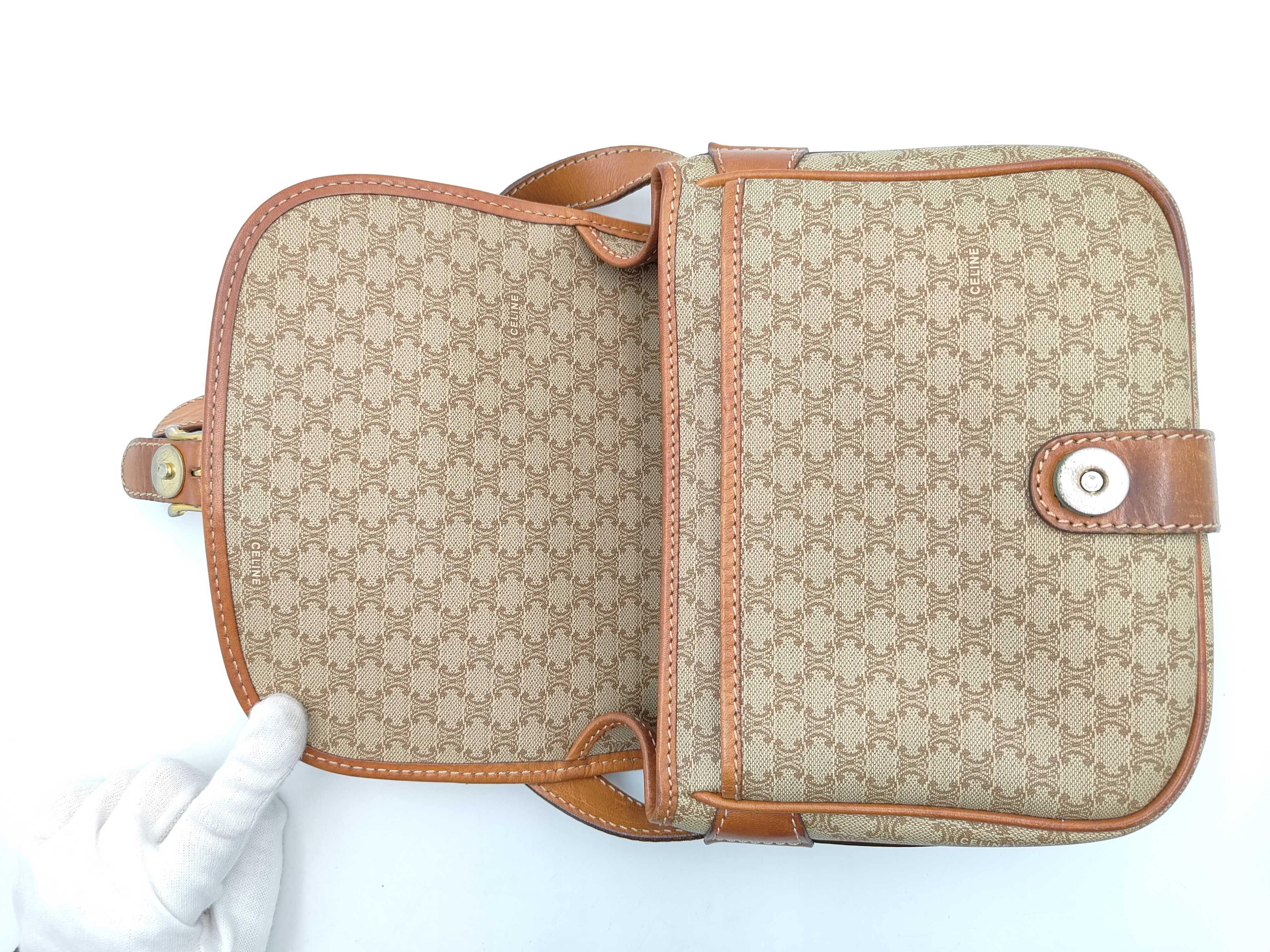 Macadam Shoulder Bag, Coated Canvas, Beige Shoulder Bag — view 9