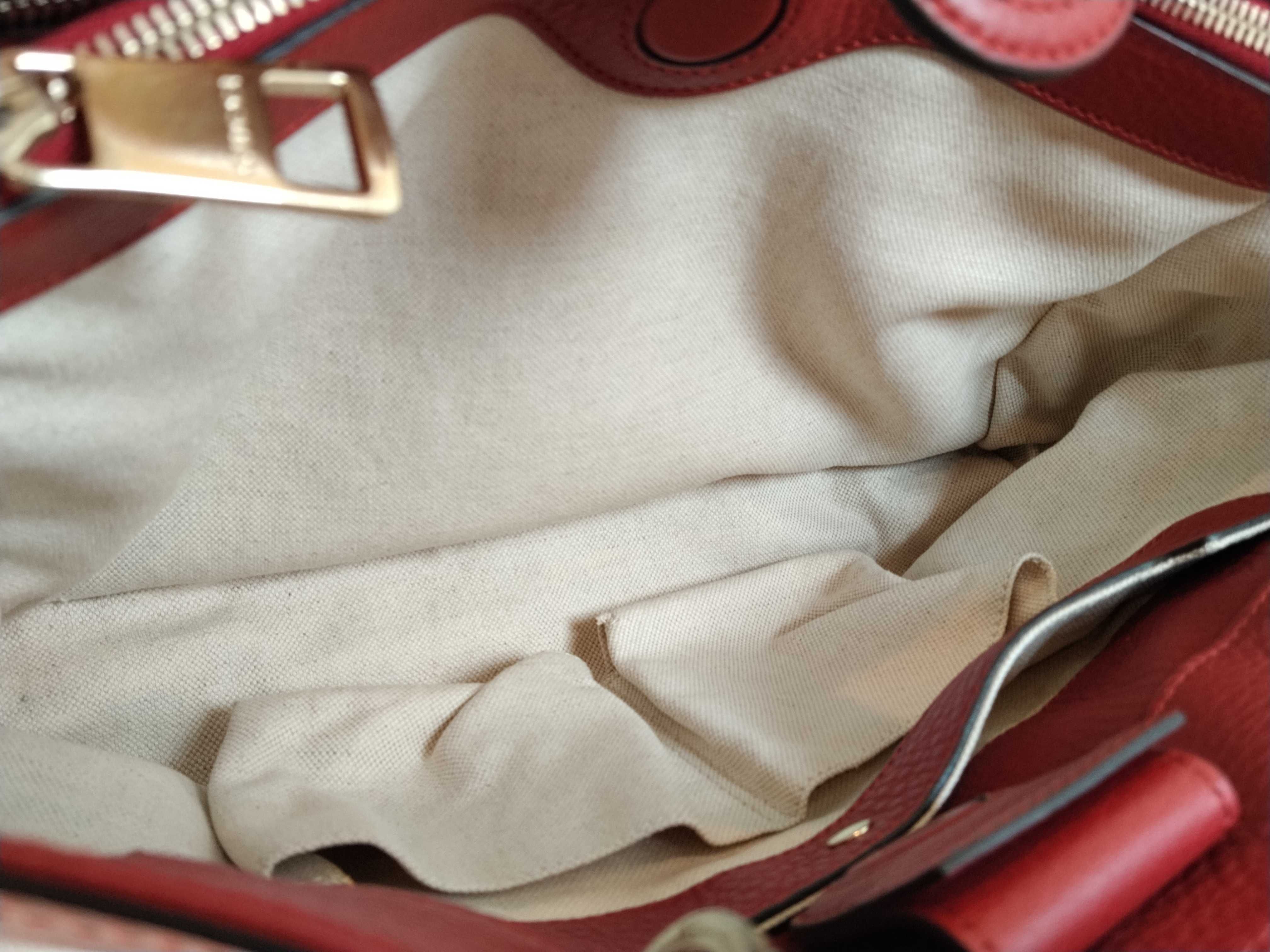 Bamboo Shopper Leather Handbag — view 13