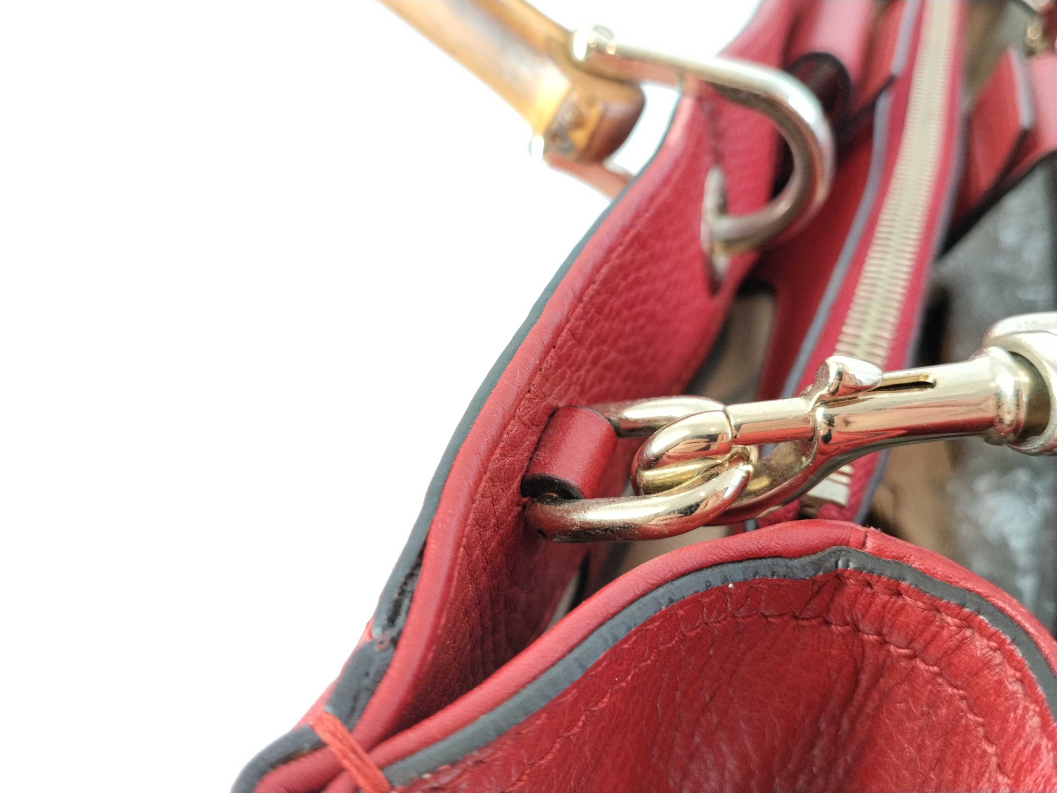 Bamboo Shopper Leather Handbag — view 8