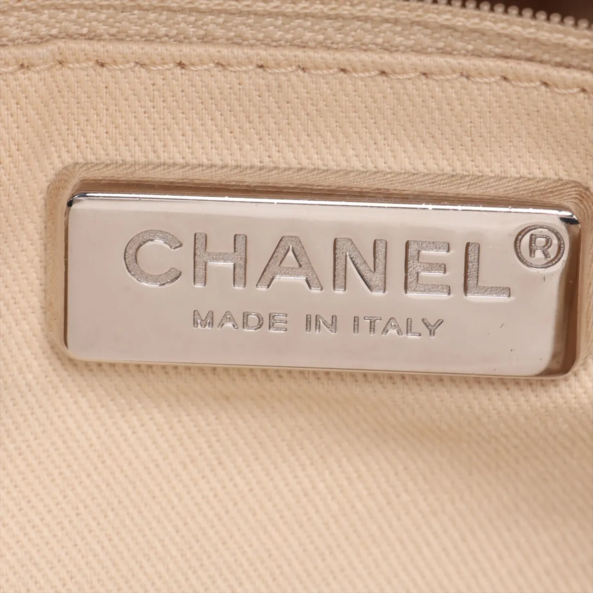 Luxury Line Denim Chain Tote Bag, Blue, Silver Hardware, 10682528 (Serial Number in the 10s) — view 10