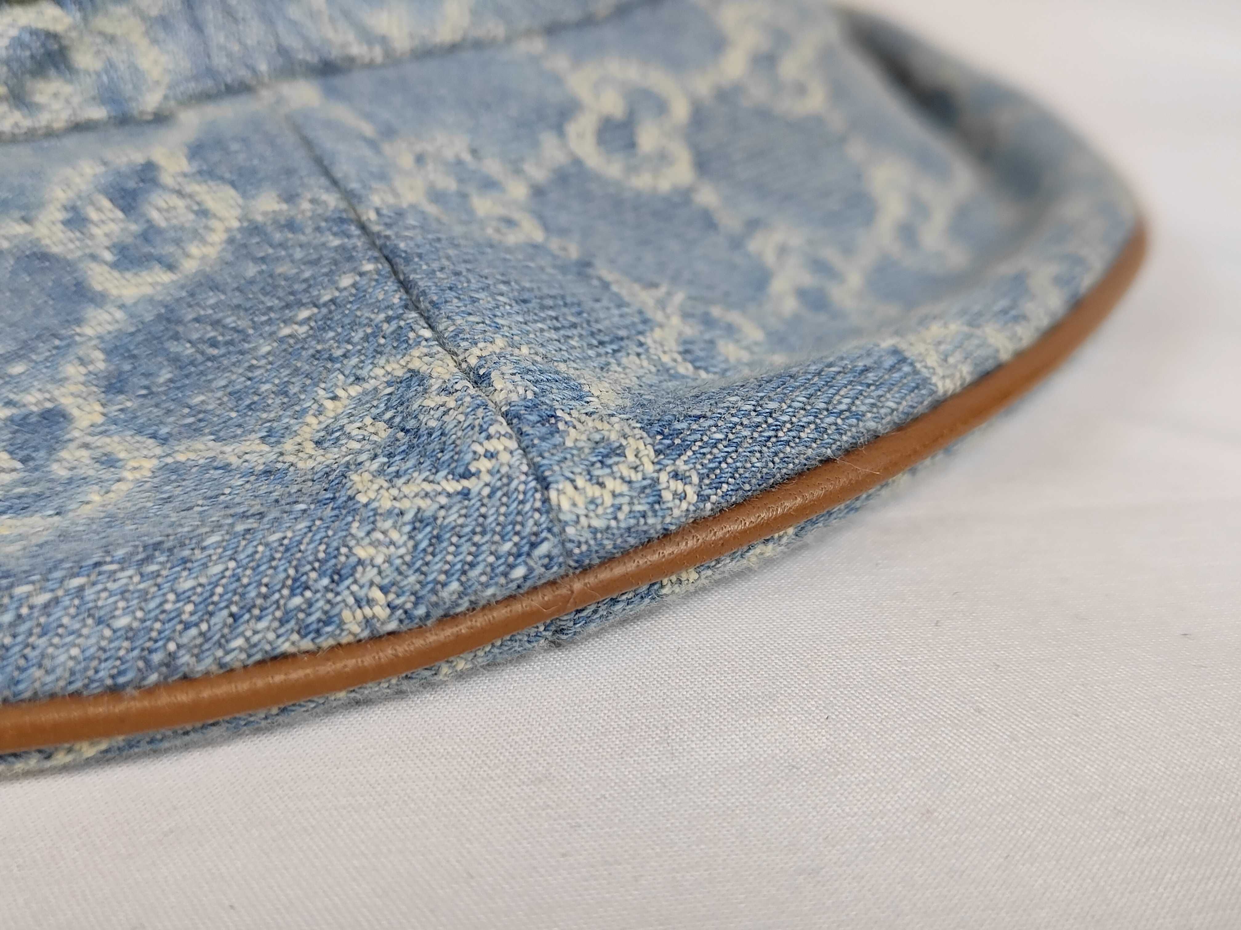 GG denim bucket hat, size M, other accessories. — view 12