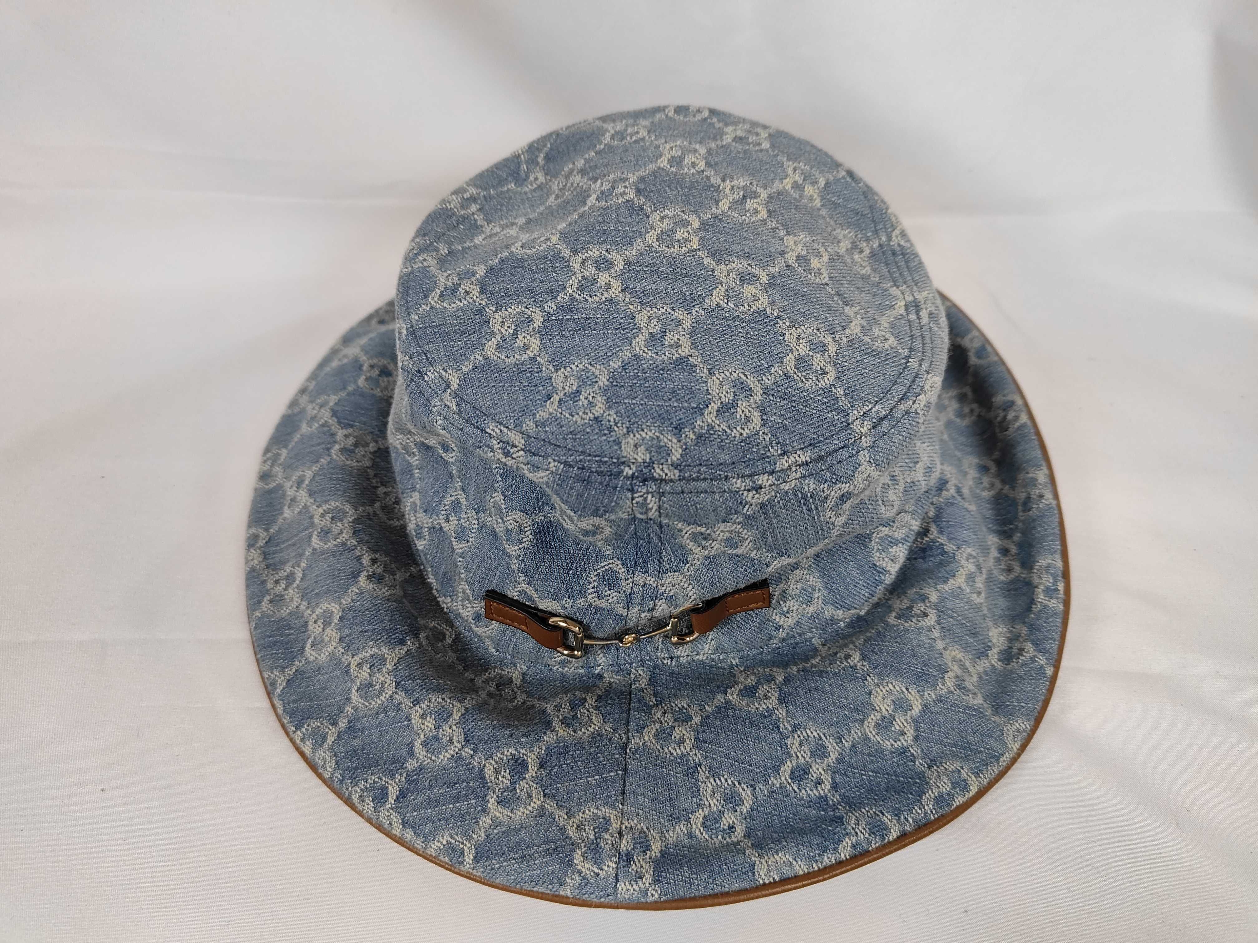 GG denim bucket hat, size M, other accessories. — view 3