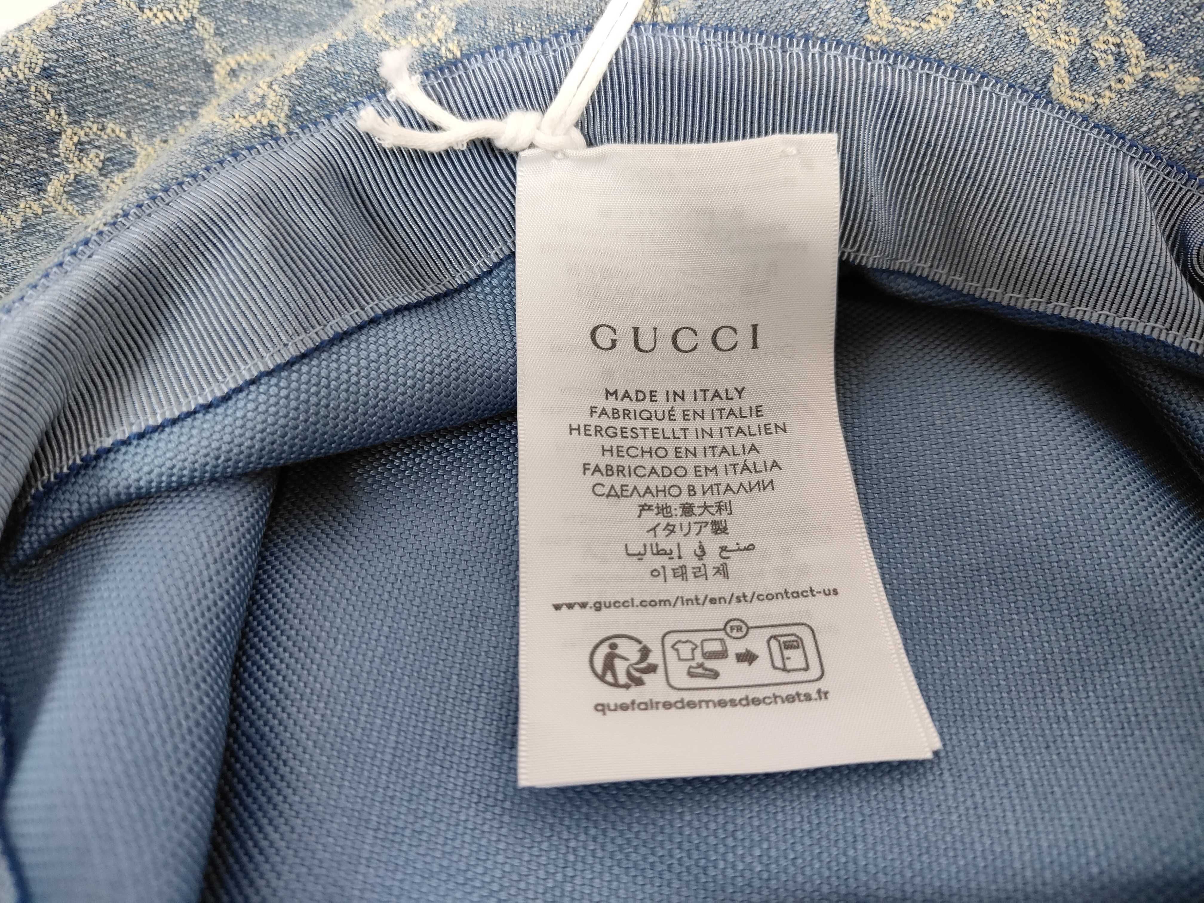 GG denim bucket hat, size M, other accessories. — view 7