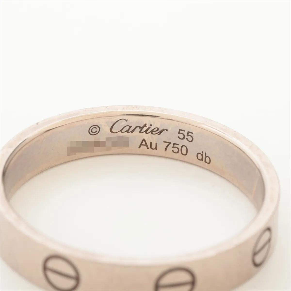Mini Love Ring 750 (WG) 3.5g Size 55 Name 535AOO — view 3