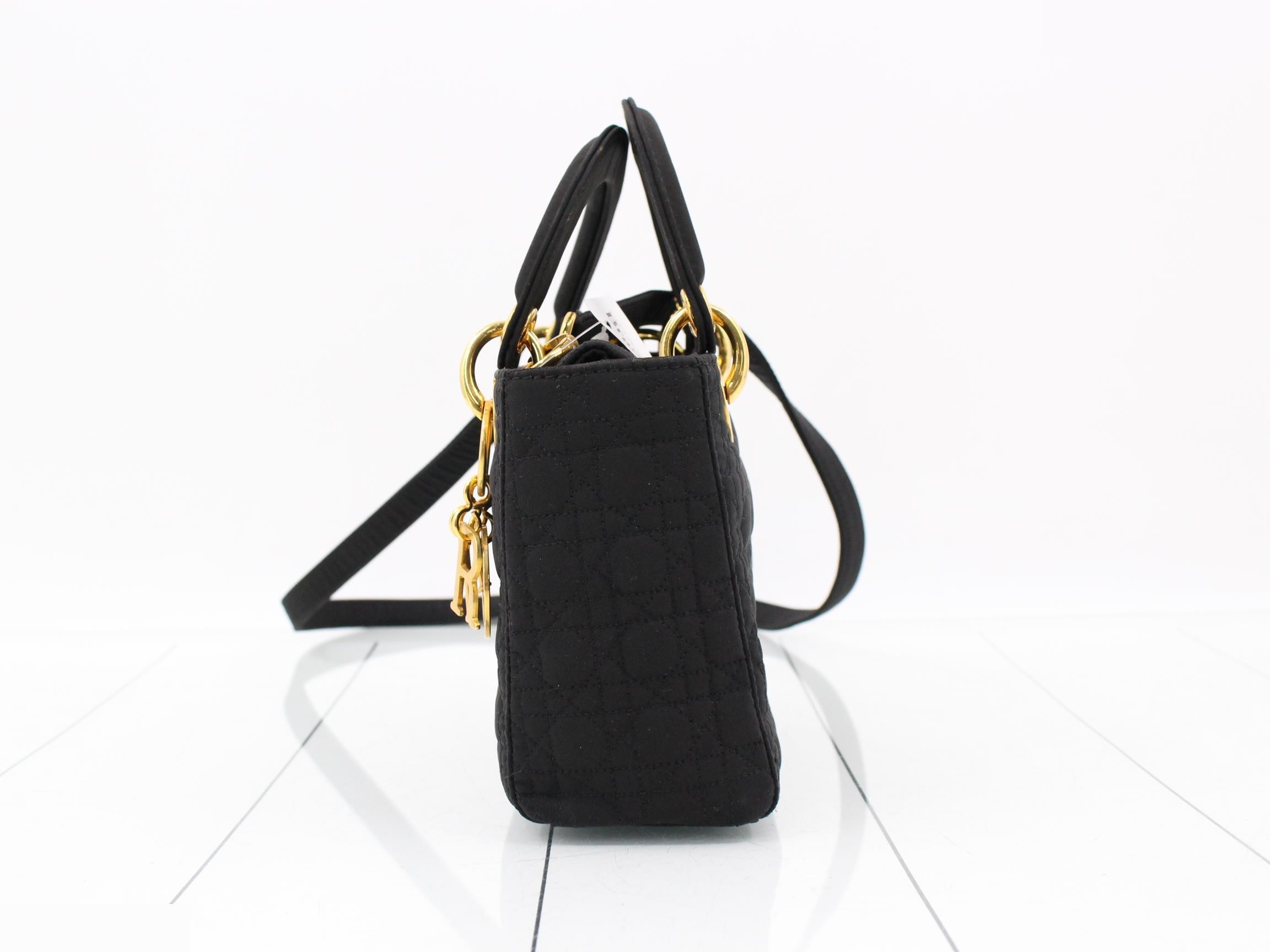 Cannage 2-way Shoulder Bag, Black — view 3