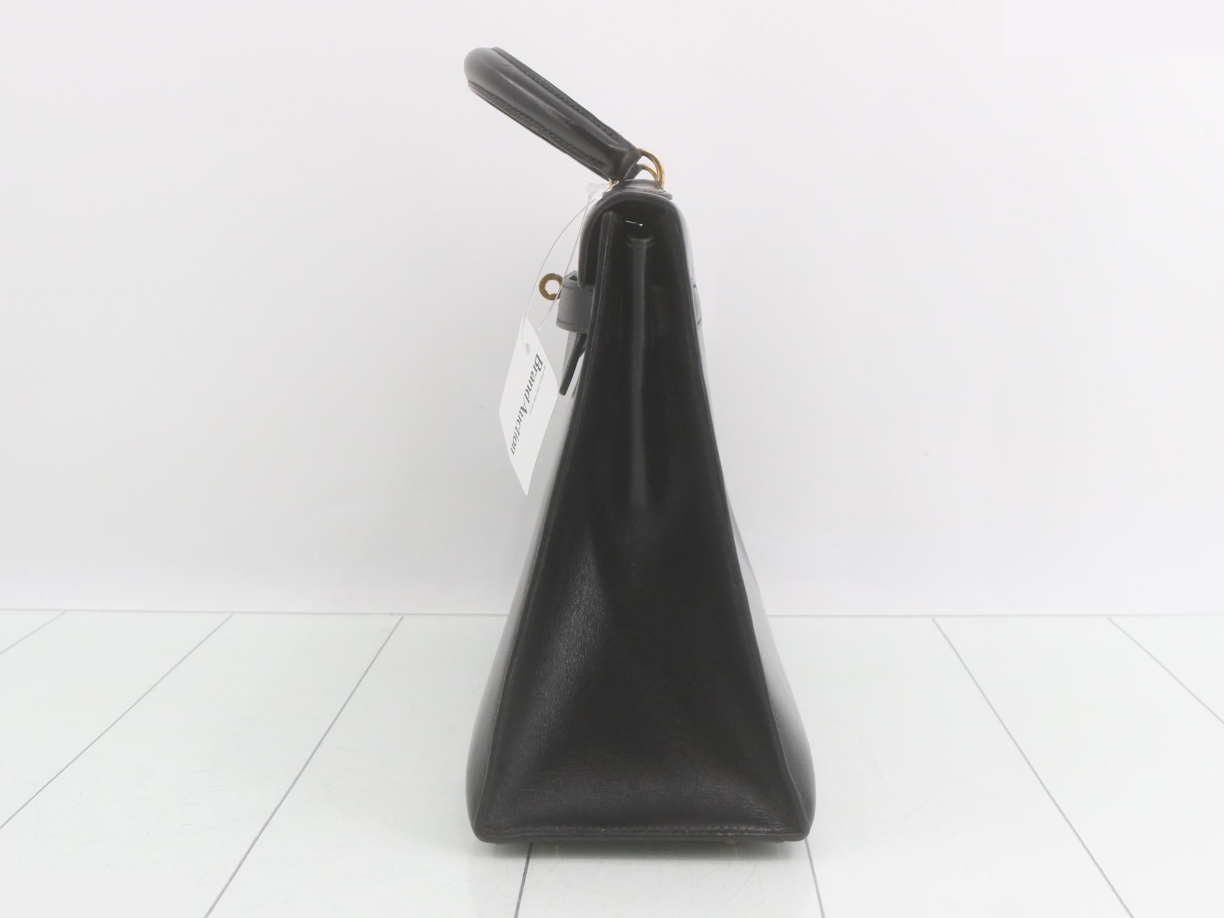 Kelly 32 Box Calf Leather ( T) with Rain Cover — view 4