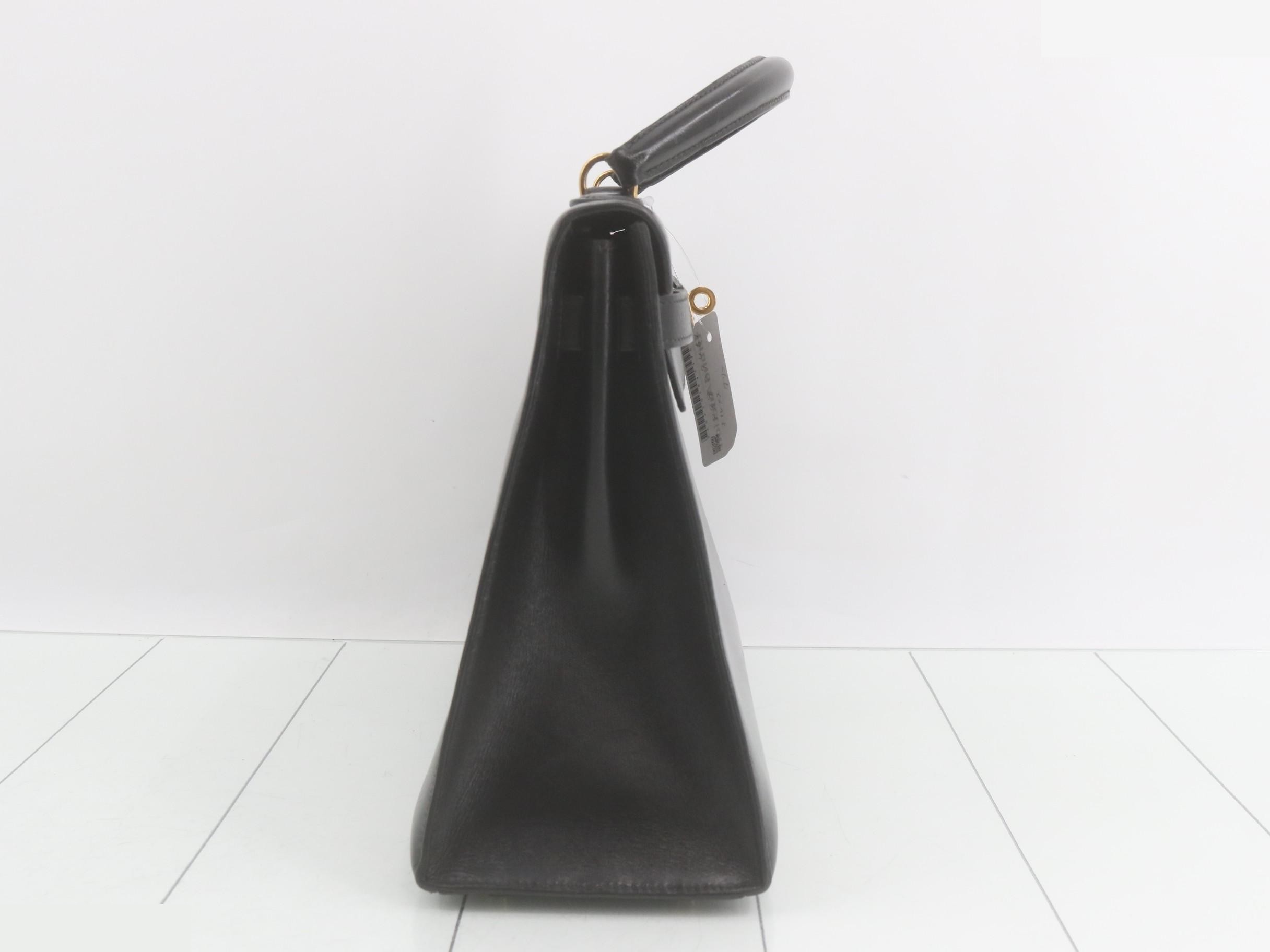 Kelly 32 Box Calf Leather ( T) with Rain Cover — view 5