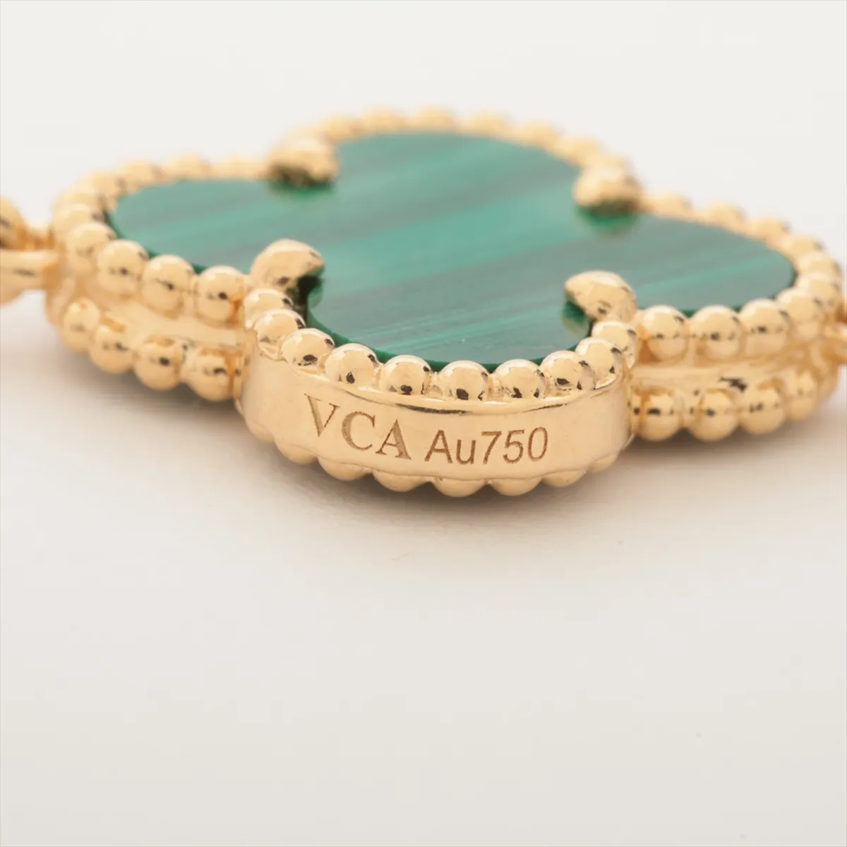 Vintage Alhambra 5P Malachite Bracelet 750 (Yellow Gold) 13.4g JA389910 (Stones have some cloudiness, — view 5