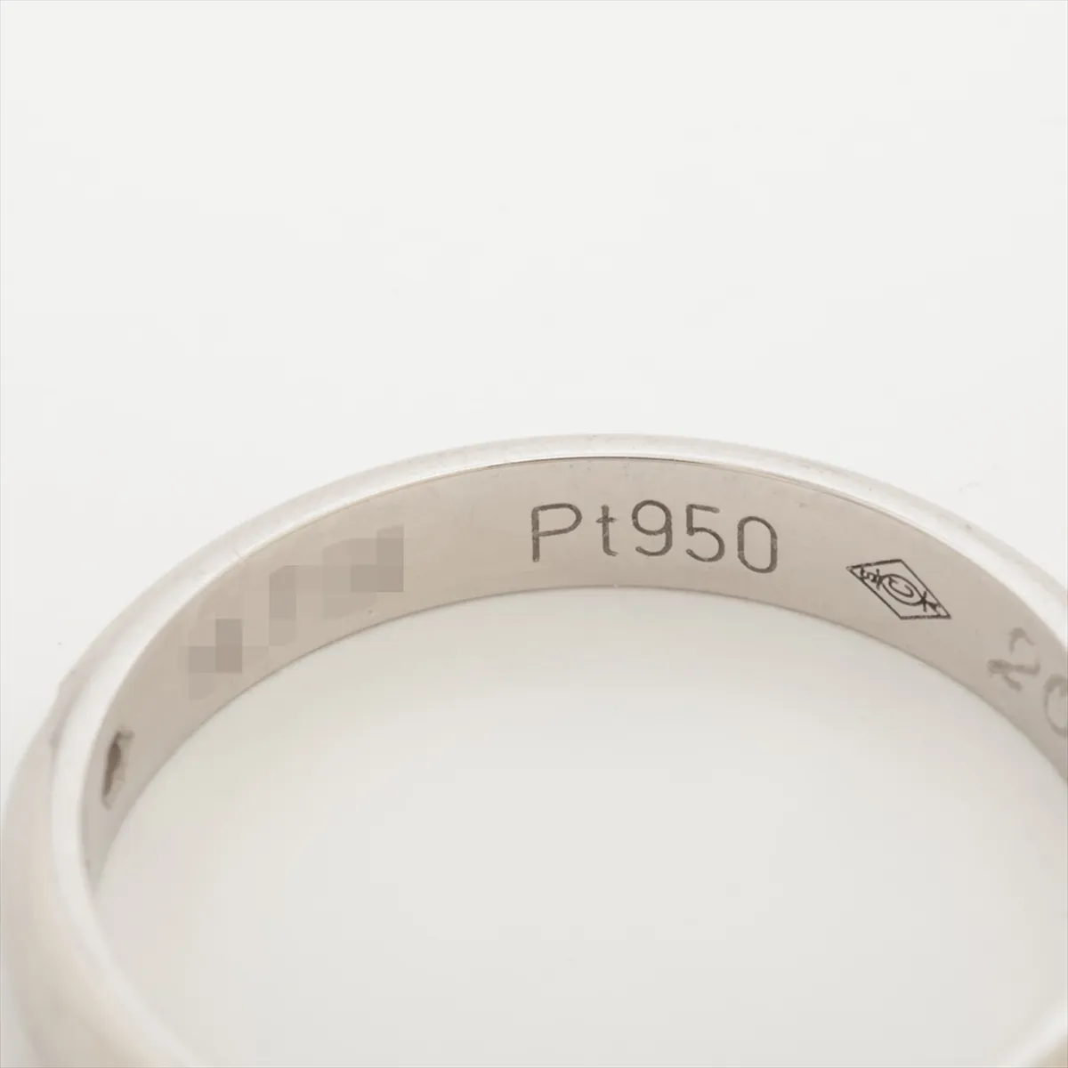 Wedding 1P Diamond Ring, Pt950, 2.7g, Size 46, Name Engraving, HLT112 — view 3