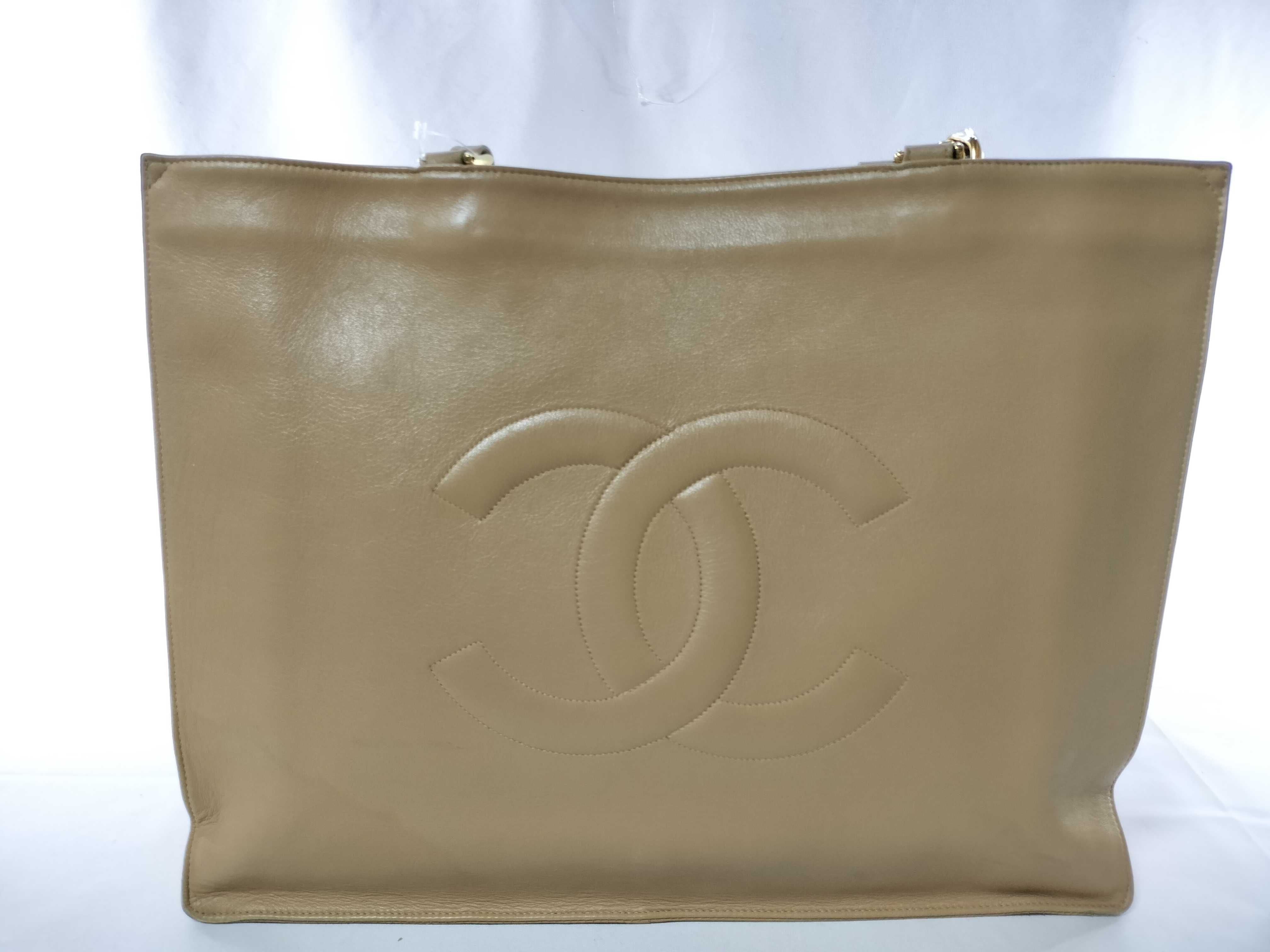 Calfskin Coco Mark Coco Chain Tote Bag