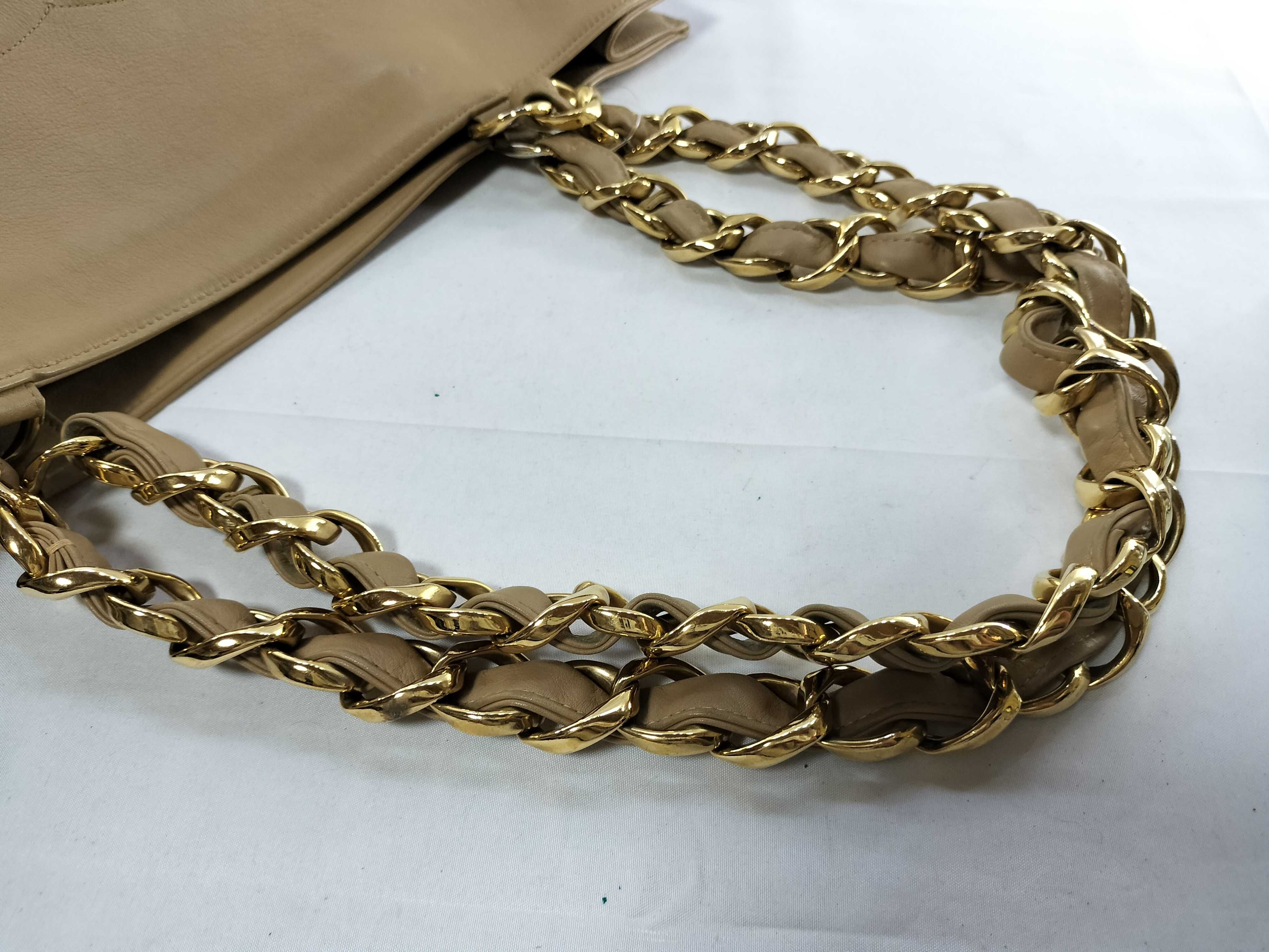 Calfskin Coco Mark Coco Chain Tote Bag — view 3