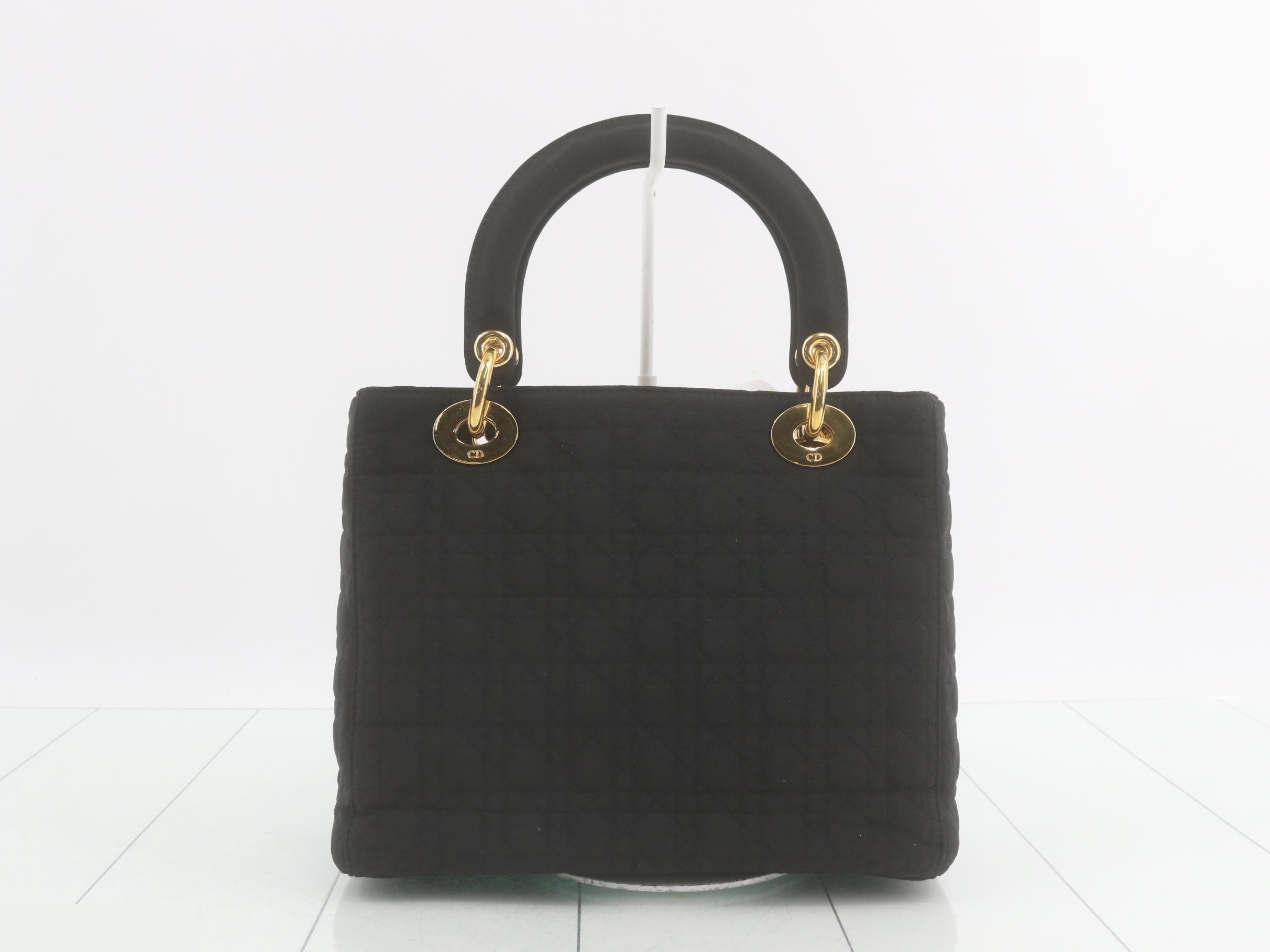 Lady Dior Cannage Nylon Black Handbag 285 — view 2