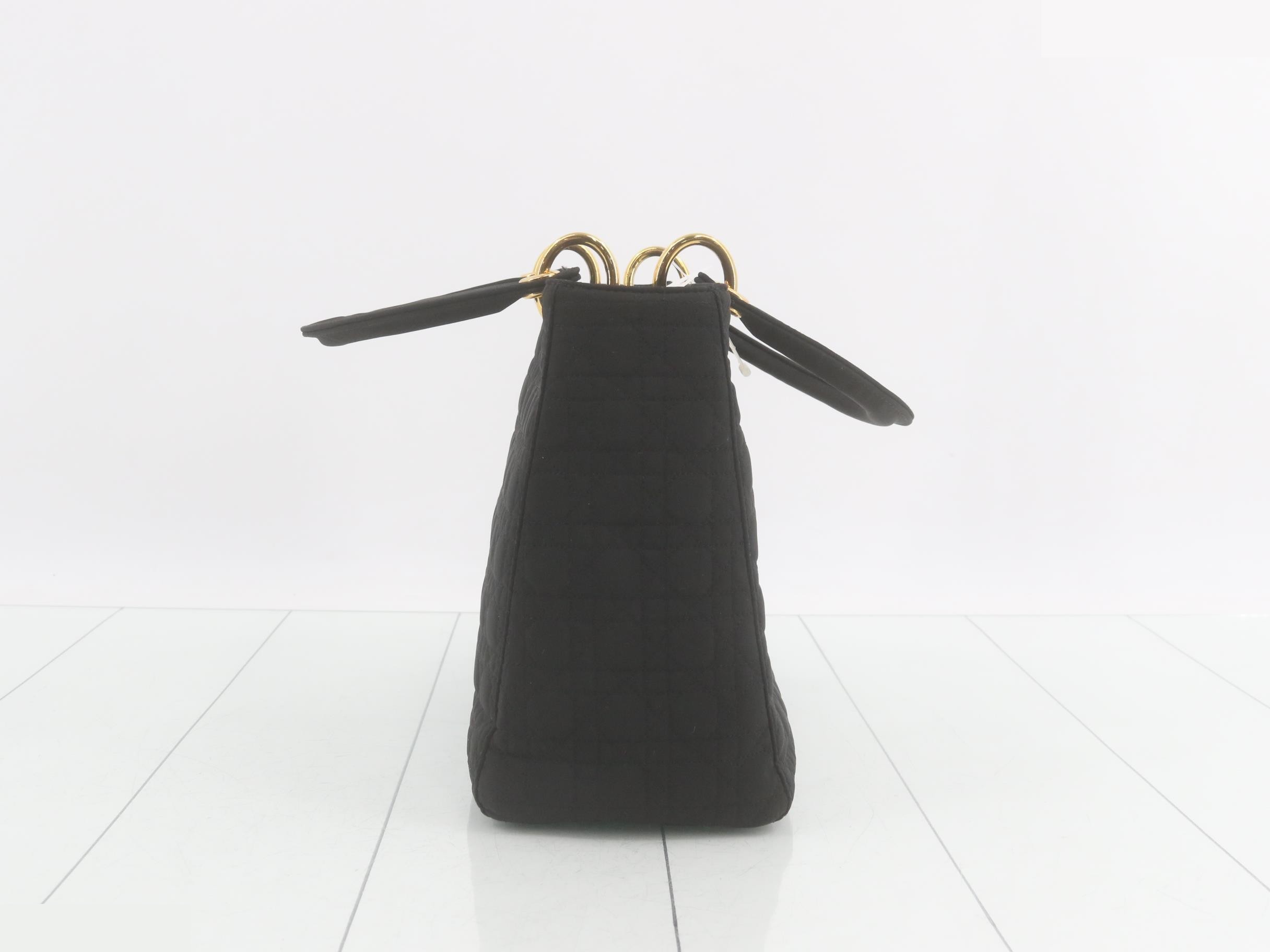 Lady Dior Cannage Nylon Black Handbag 285 — view 4