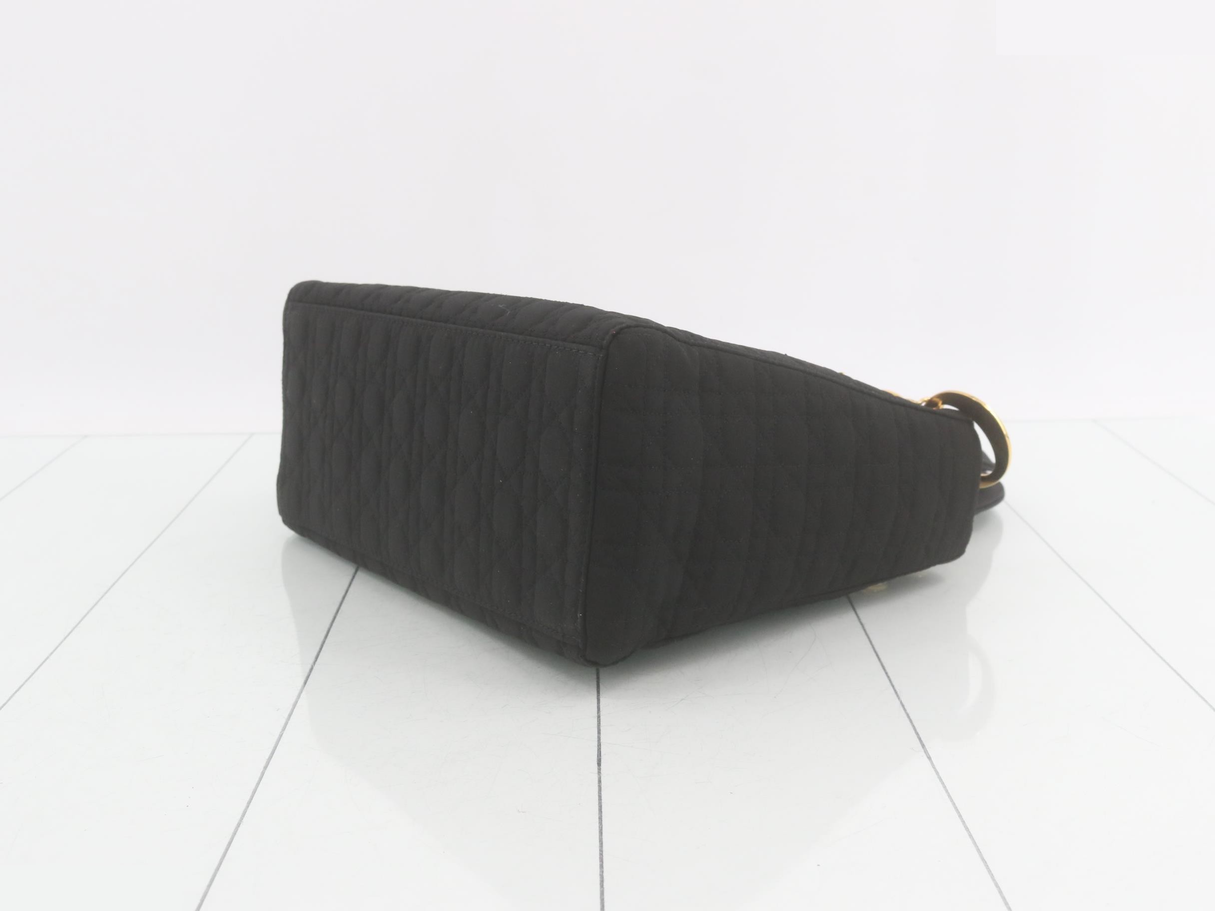 Lady Dior Cannage Nylon Black Handbag 285 — view 6