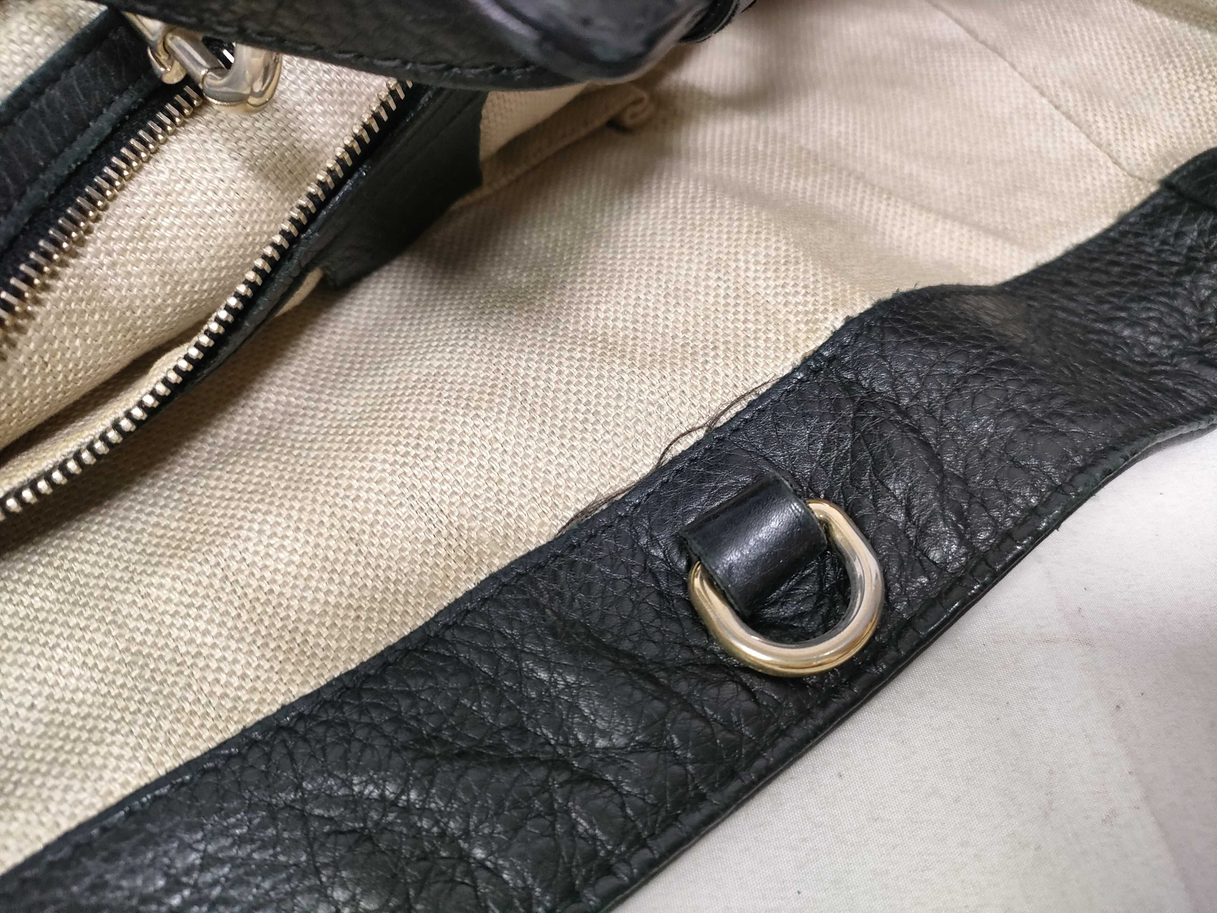 Black Leather Tote Bag — view 12