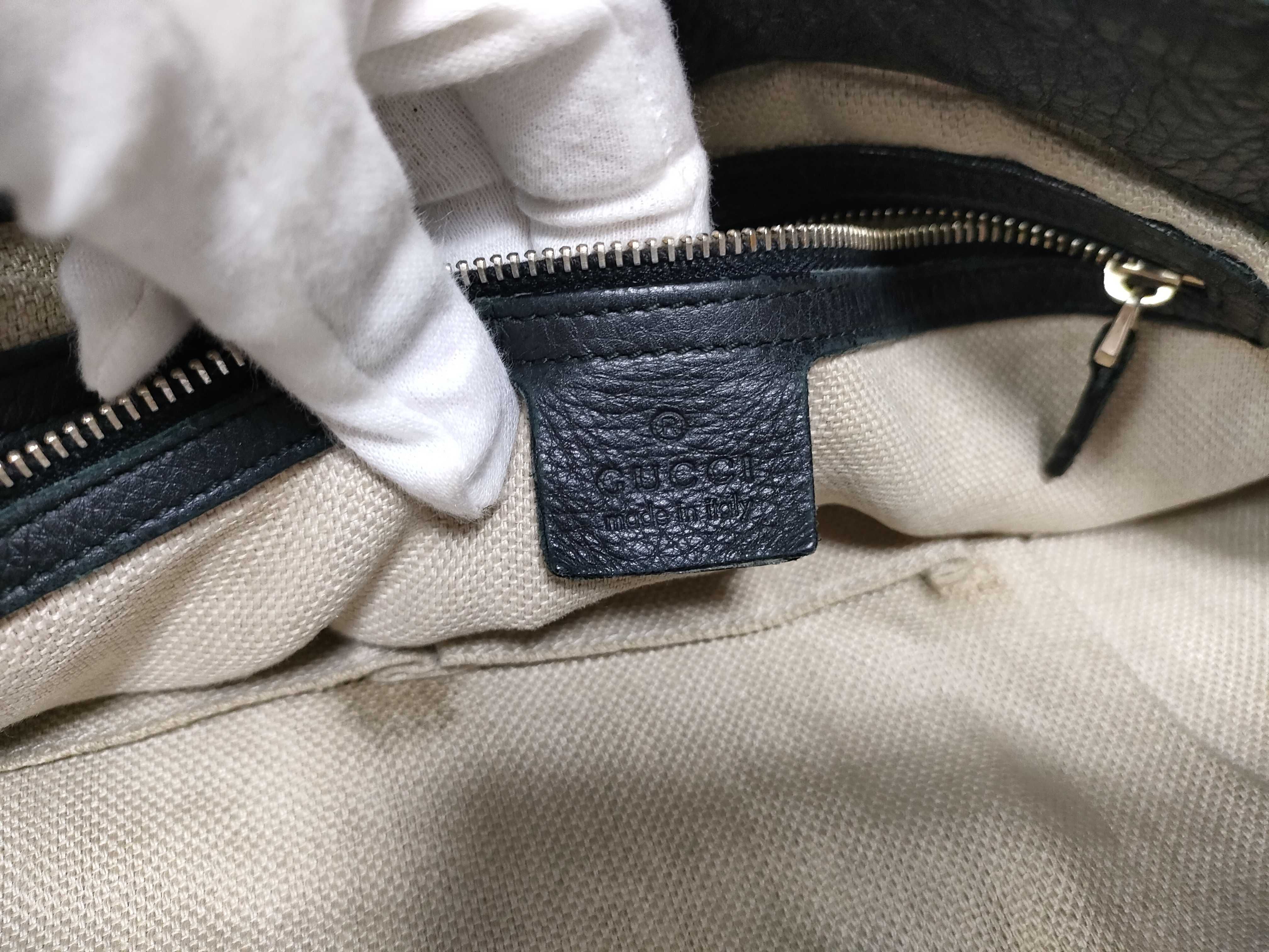 Black Leather Tote Bag — view 15