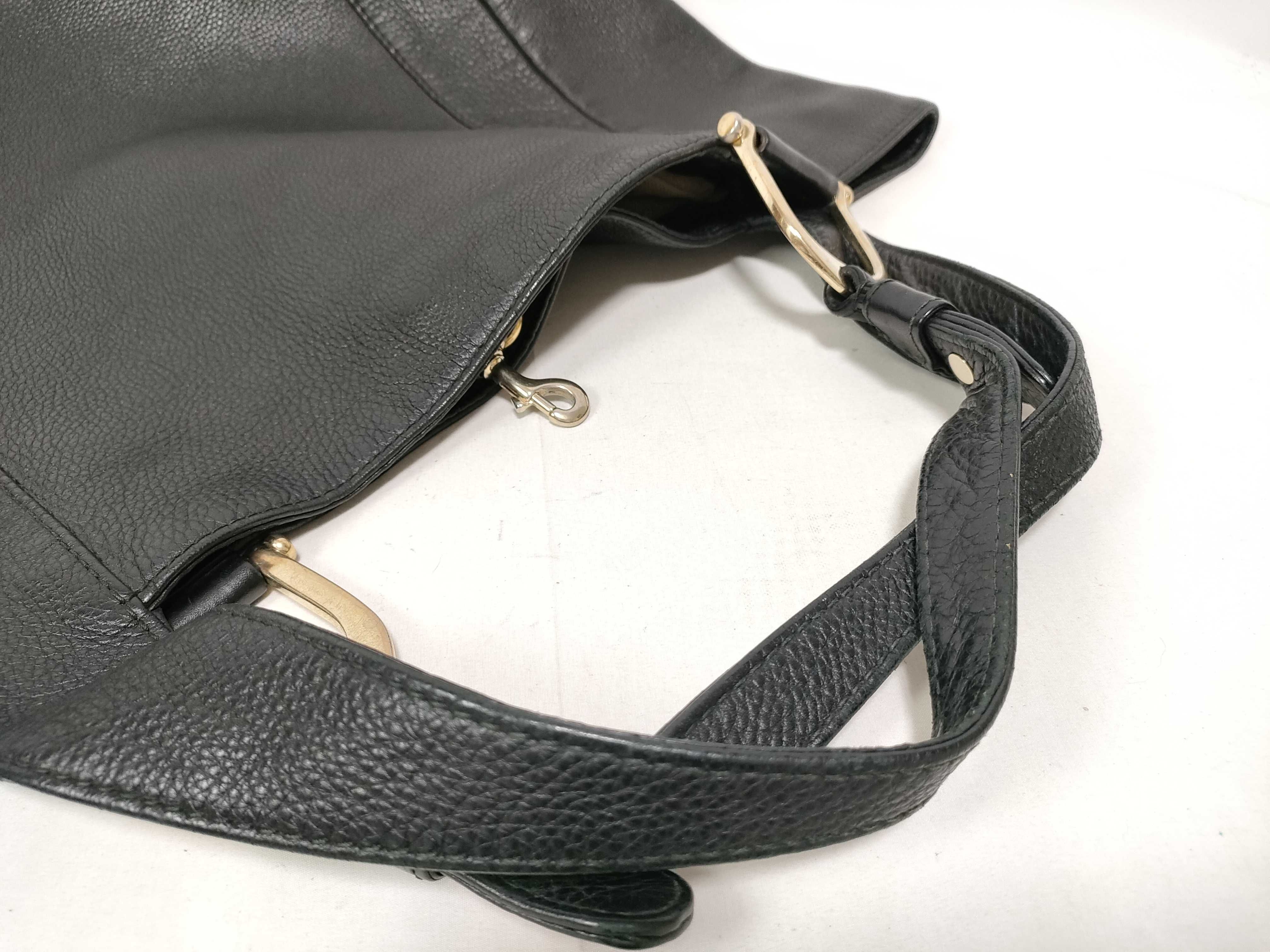 Black Leather Tote Bag — view 7