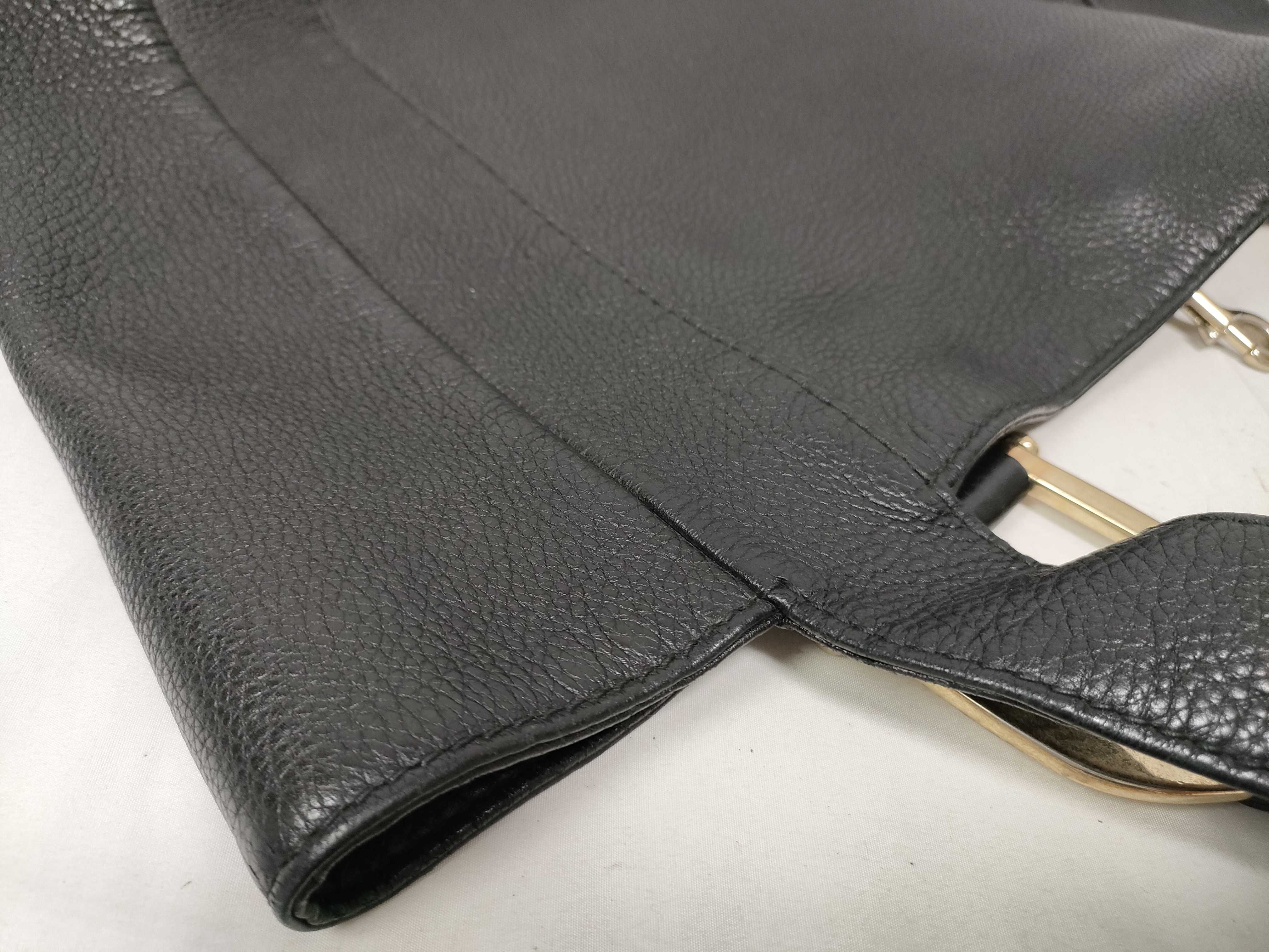 Black Leather Tote Bag — view 8