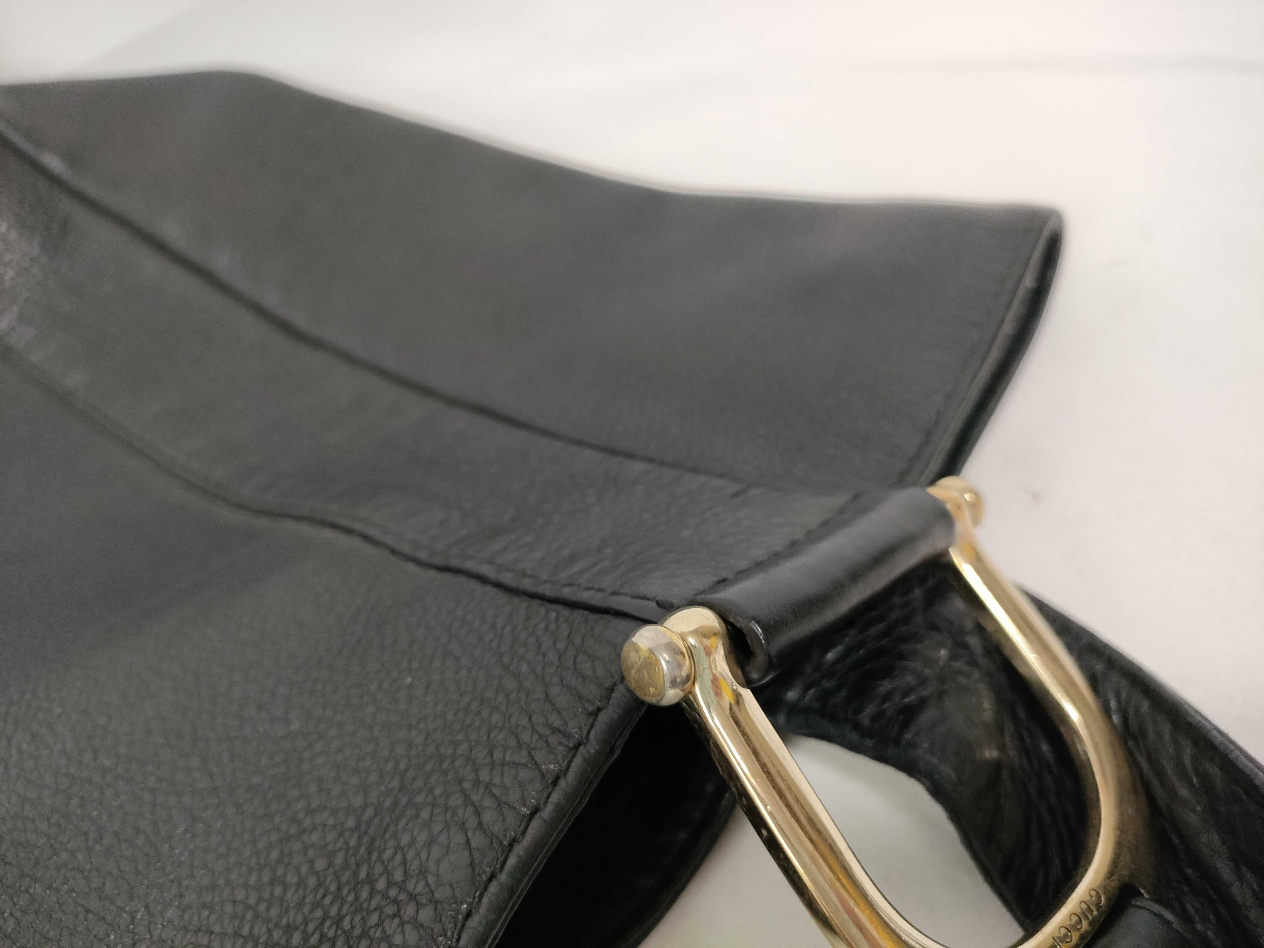 Black Leather Tote Bag — view 9