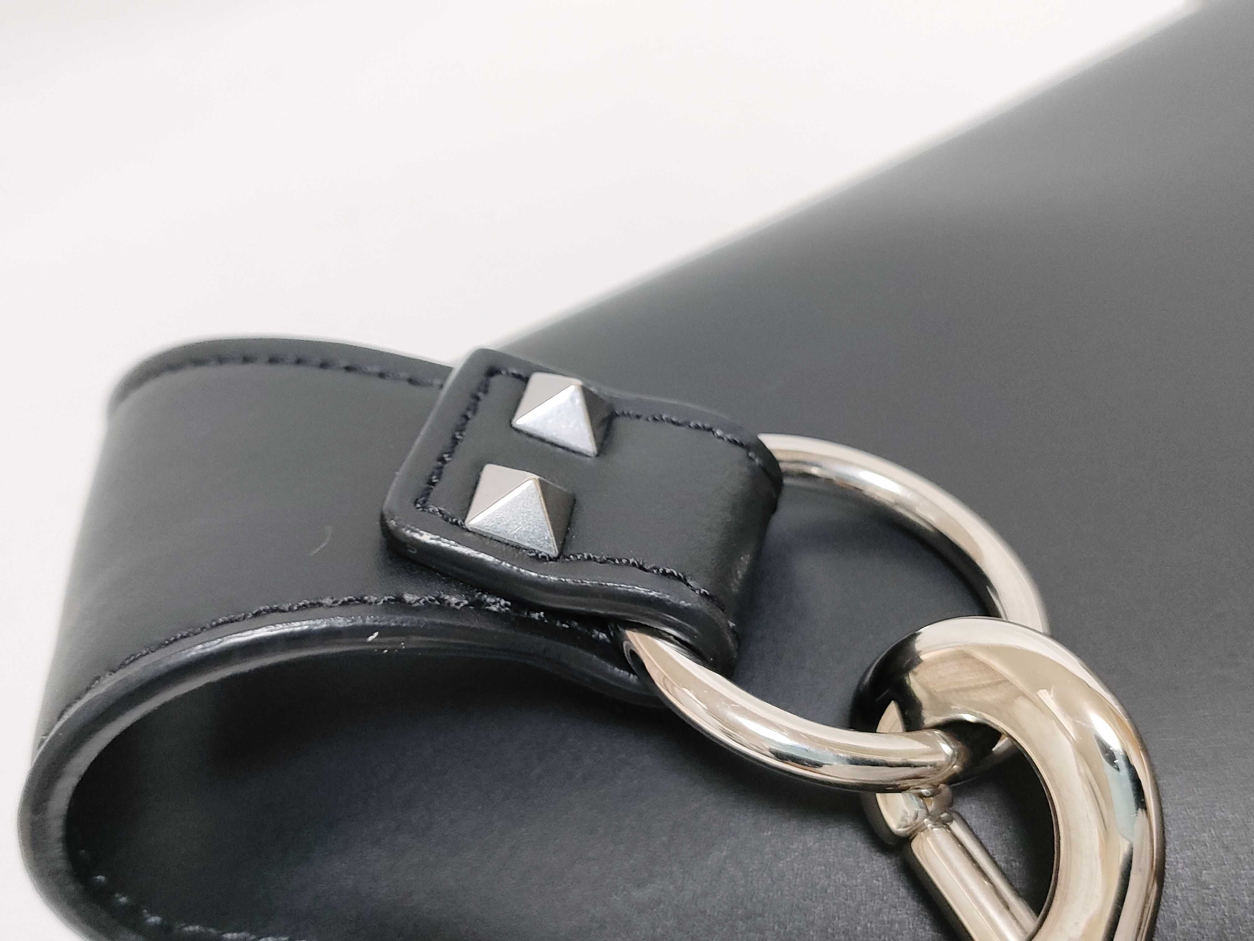 logo print leather body bag — view 5