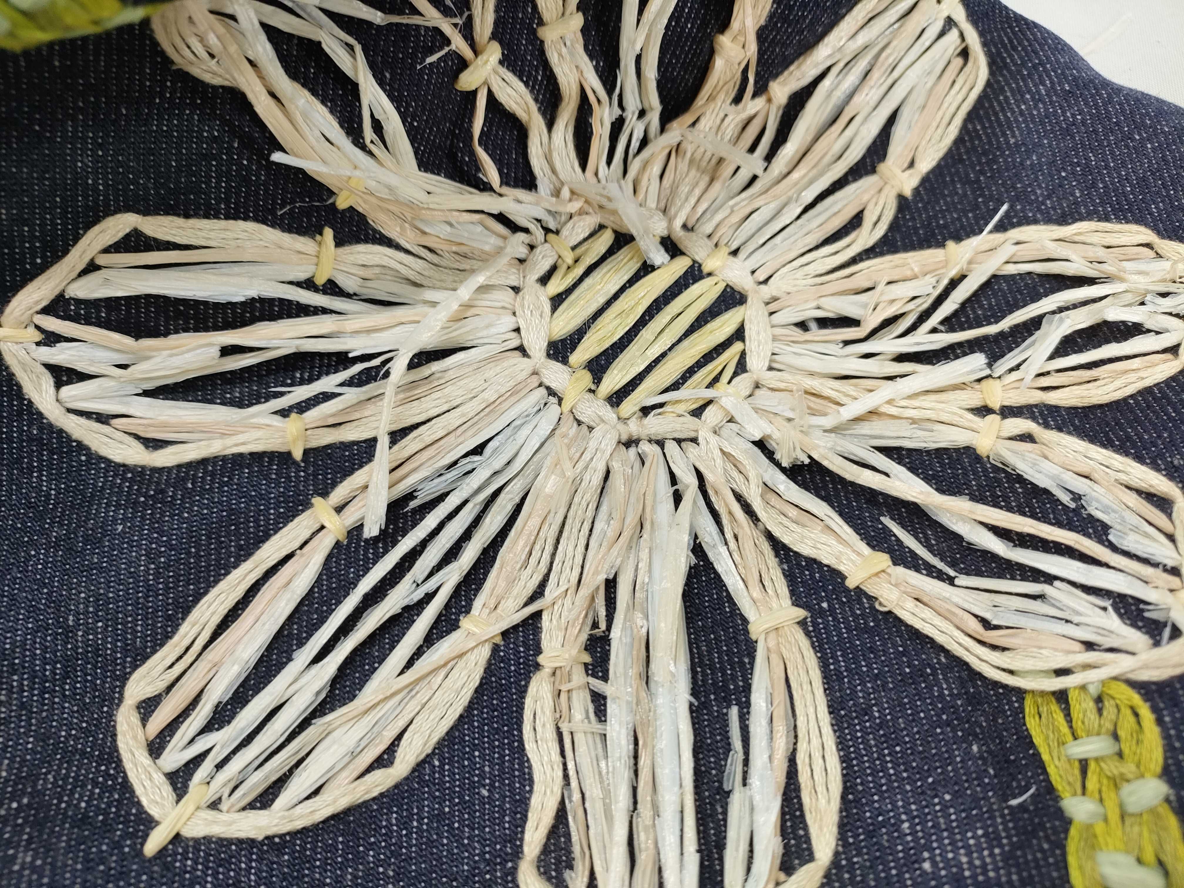 Denim Floral Embroidered Tote Bag — view 15